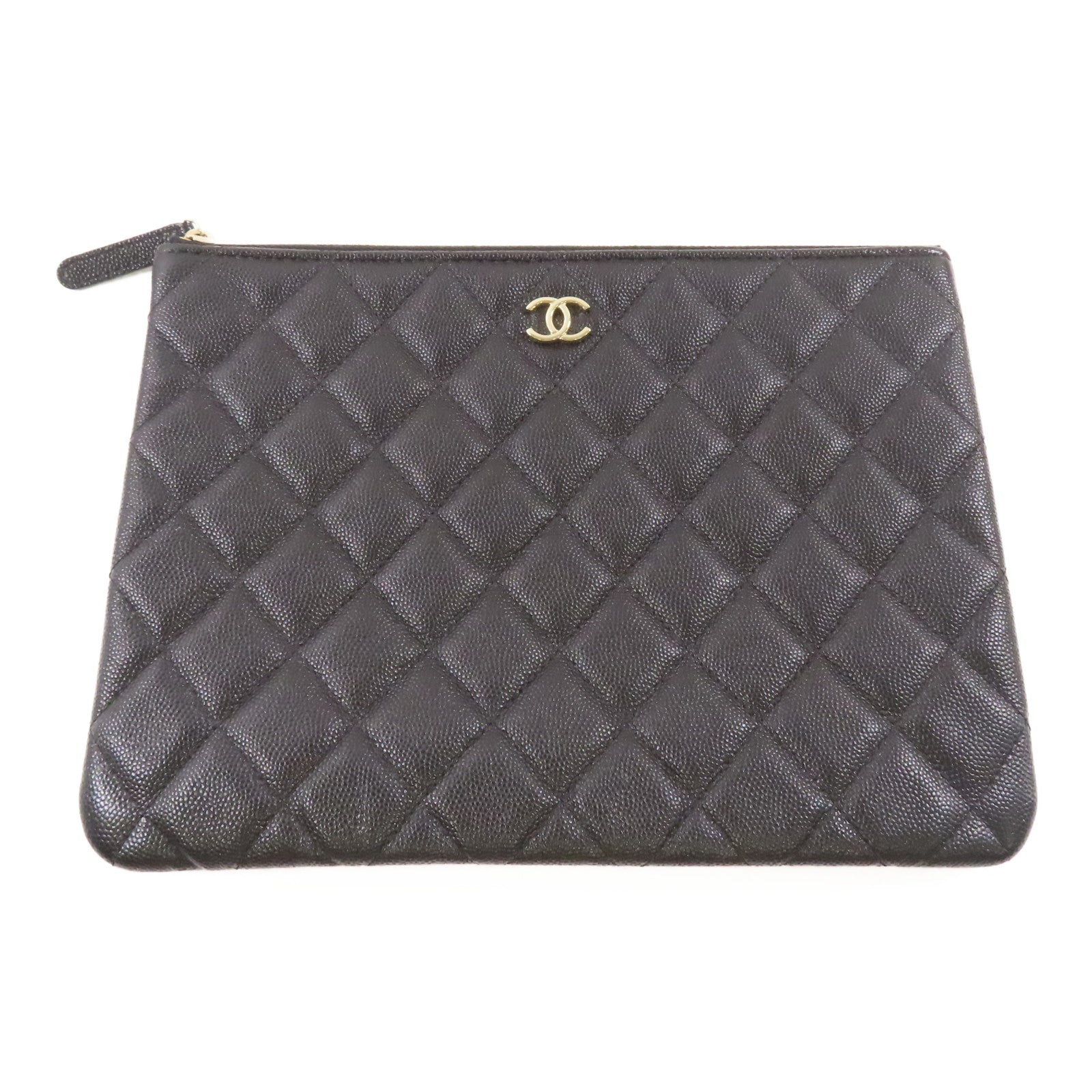 CHANEL 牛皮皮革Pouch/Clutch金扣手拿包