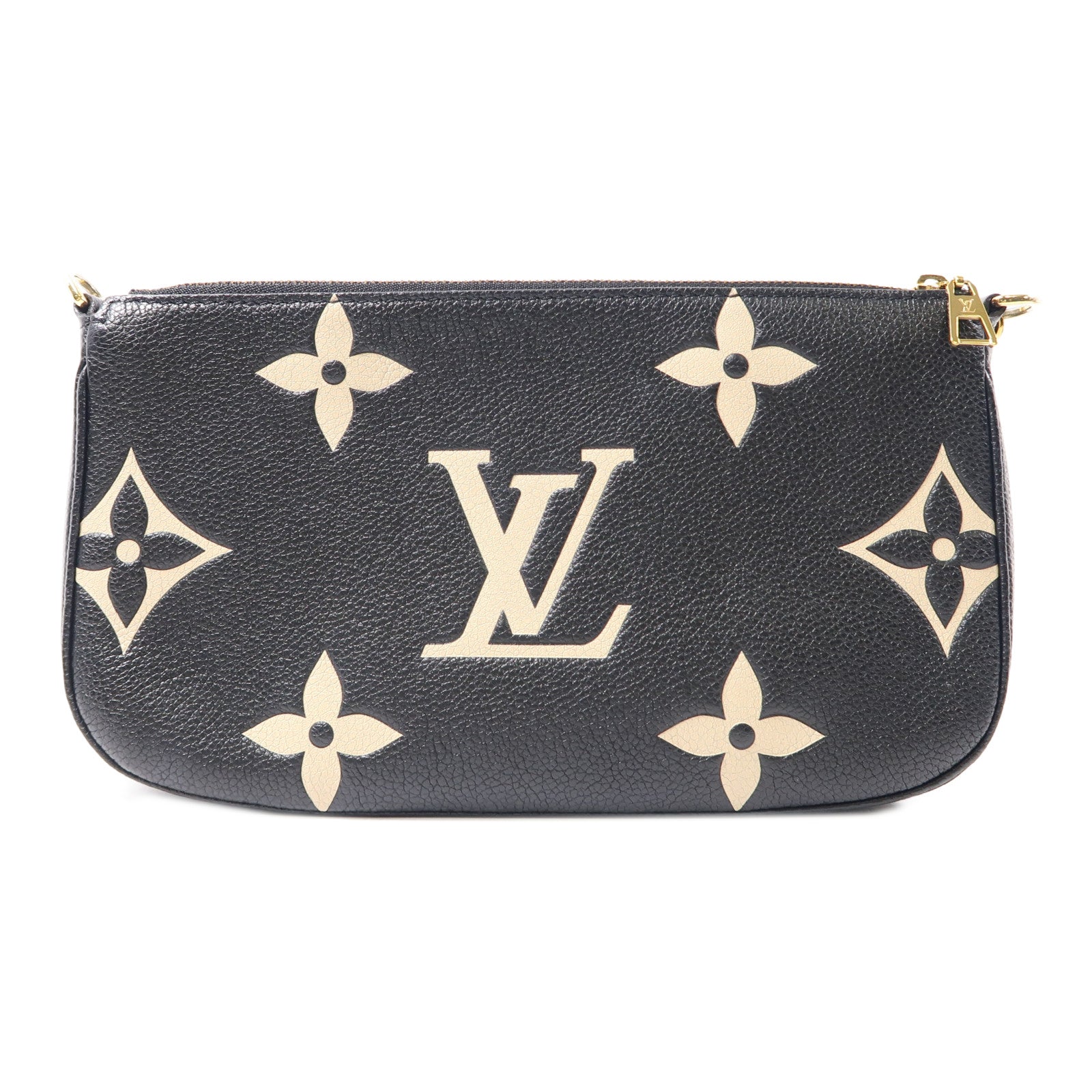 LOUIS VUITTON Monogram Empreinte Multi Pochette Accessoires金扣肩背袋黑色