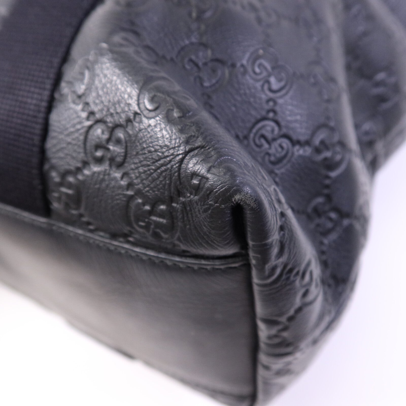 GUCCI 牛皮皮革Tote Bag銀扣手挽袋