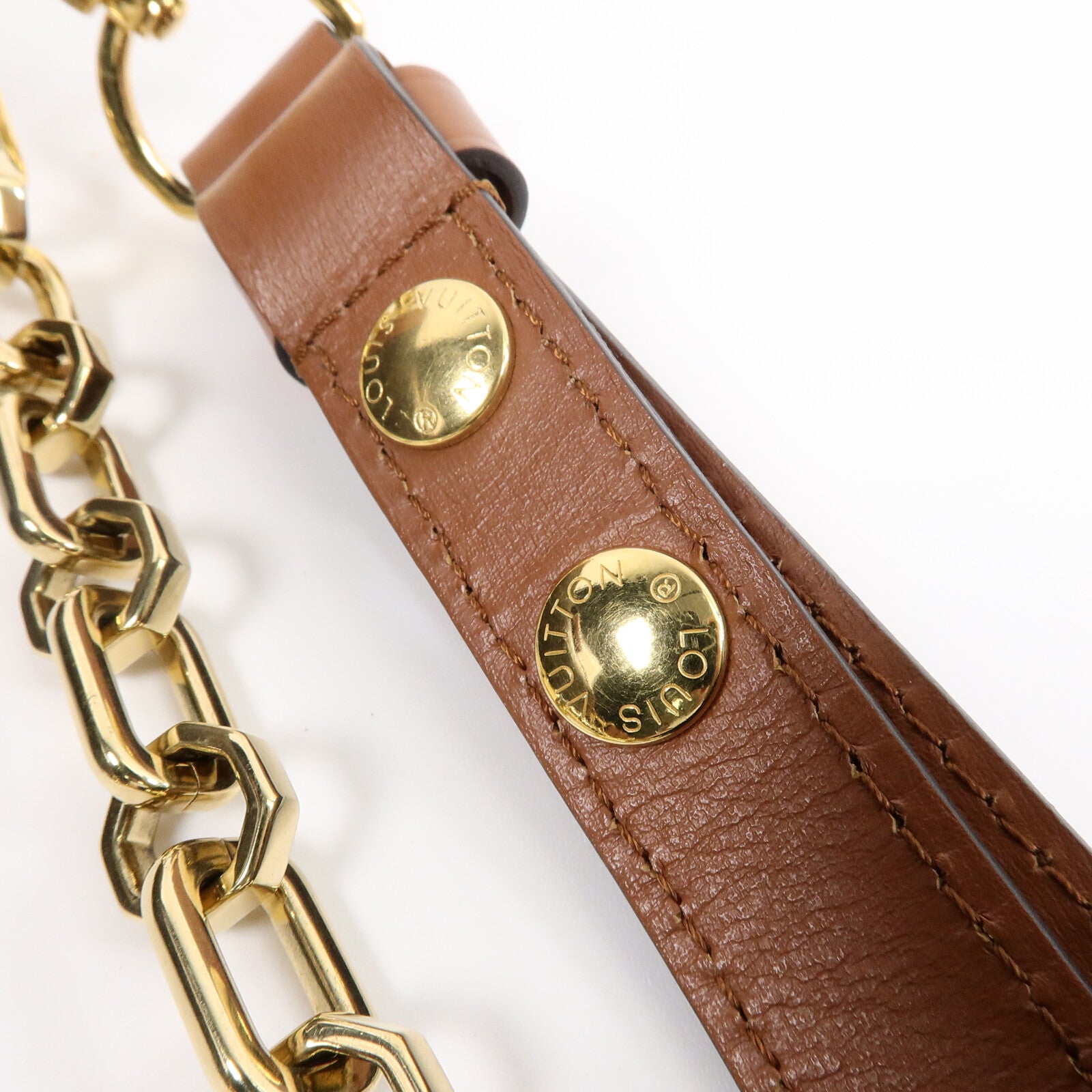 LOUIS VUITTON Monogram/Monogram Reverse Dauphine MM金扣手挽肩背兩用袋棕色