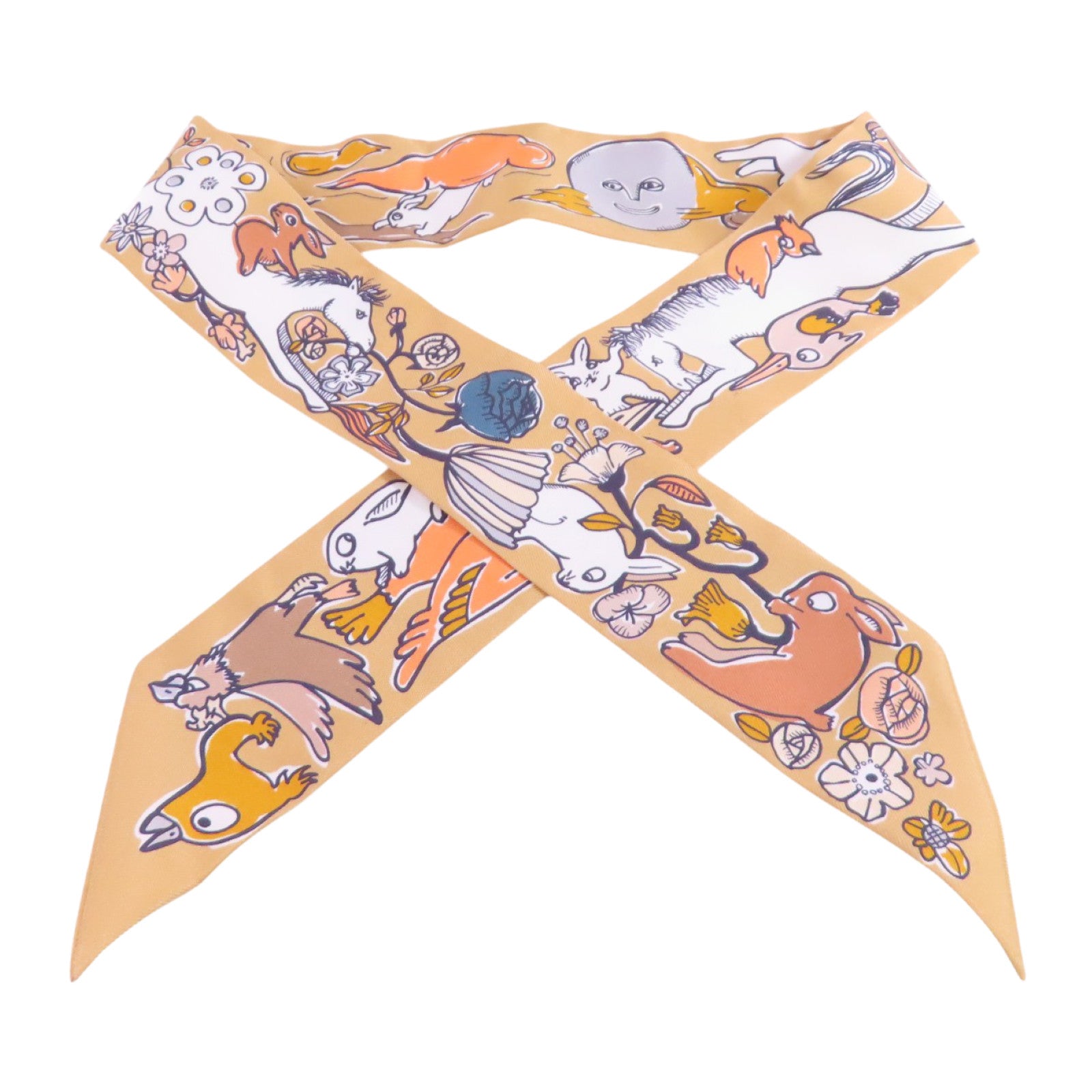 HERMES 絲質Twilly Scarf絲巾