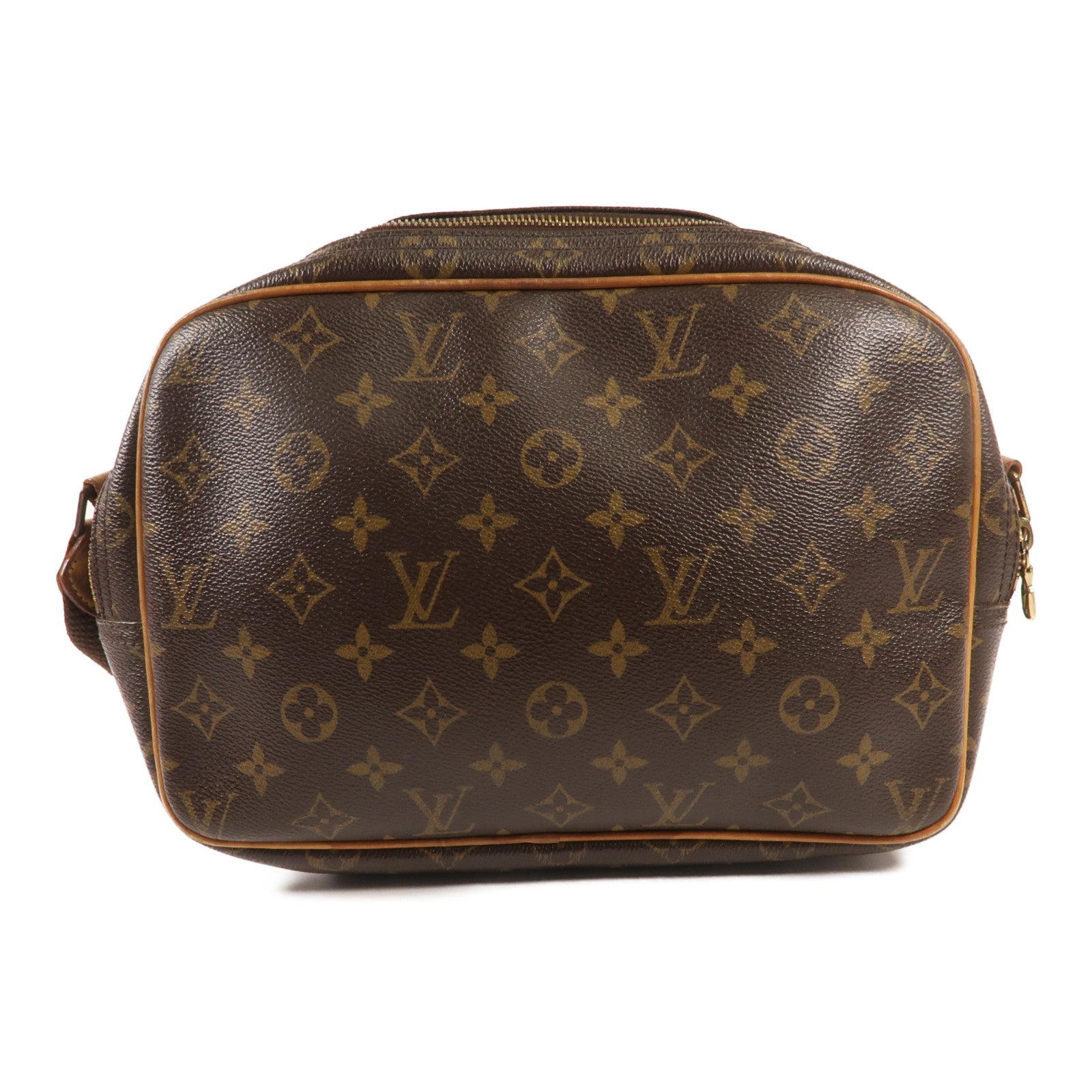 LOUIS VUITTON Monogram Reporter PM金扣肩背袋