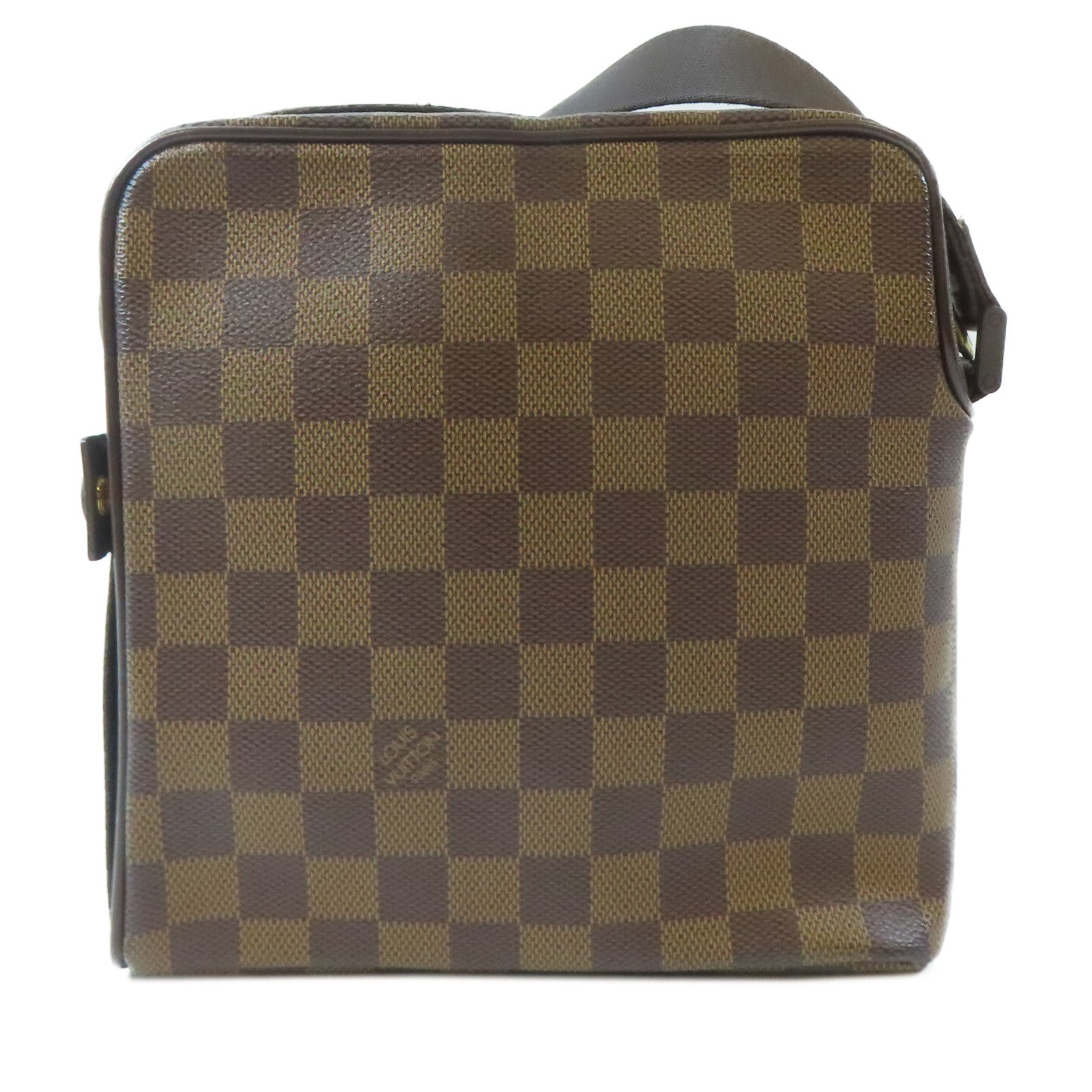 LOUIS VUITTON Damier Olav PM金扣肩背袋啡色