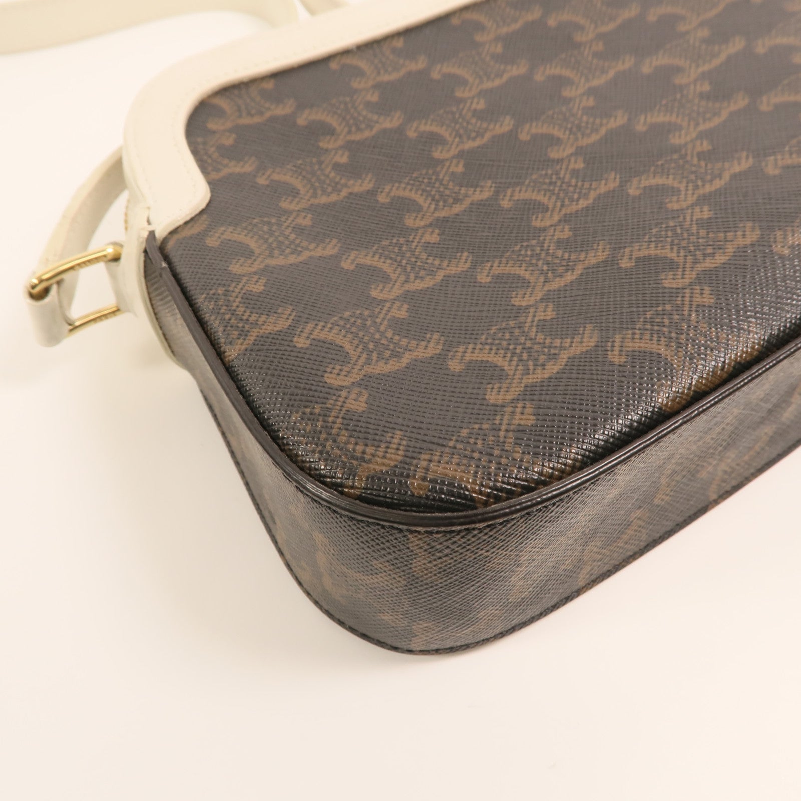 CELINE 塗層帆布Camera Bag金扣肩背袋