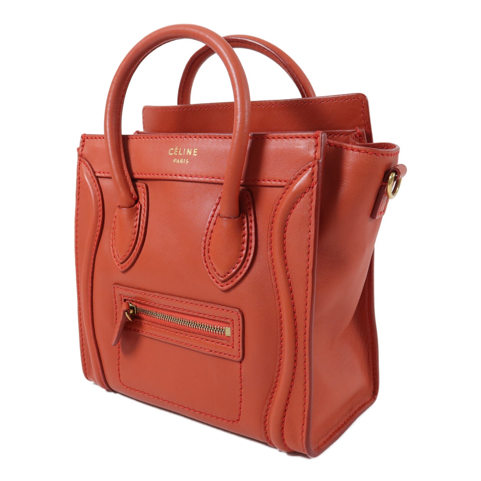 CELINE 牛皮皮革Nano Luggage 手挽肩背兩用袋