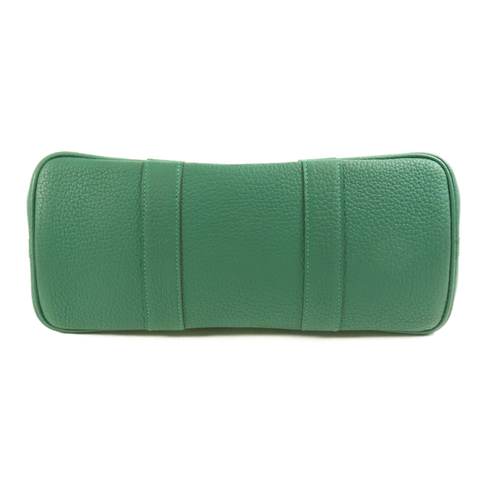 HERMES PHW Garden Party TPM Tote Bag Negonda Leather Malachite
