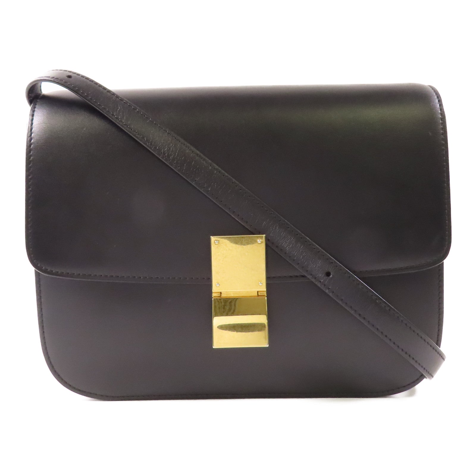 CELINE 牛皮皮革Classic Box金扣肩背袋