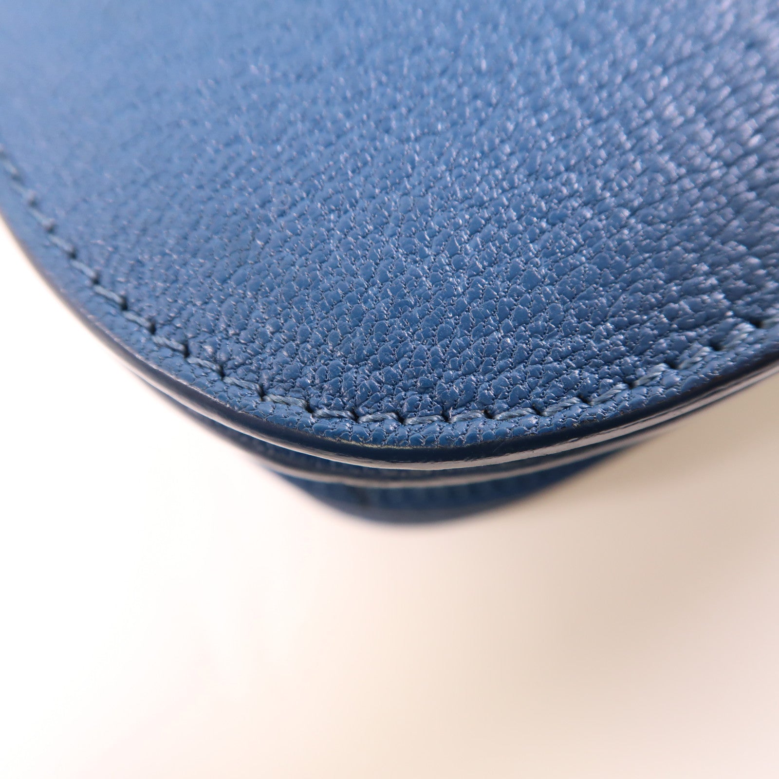 CELINE GHW Classic Box Shoulder Bag Calfskin Leather Blue