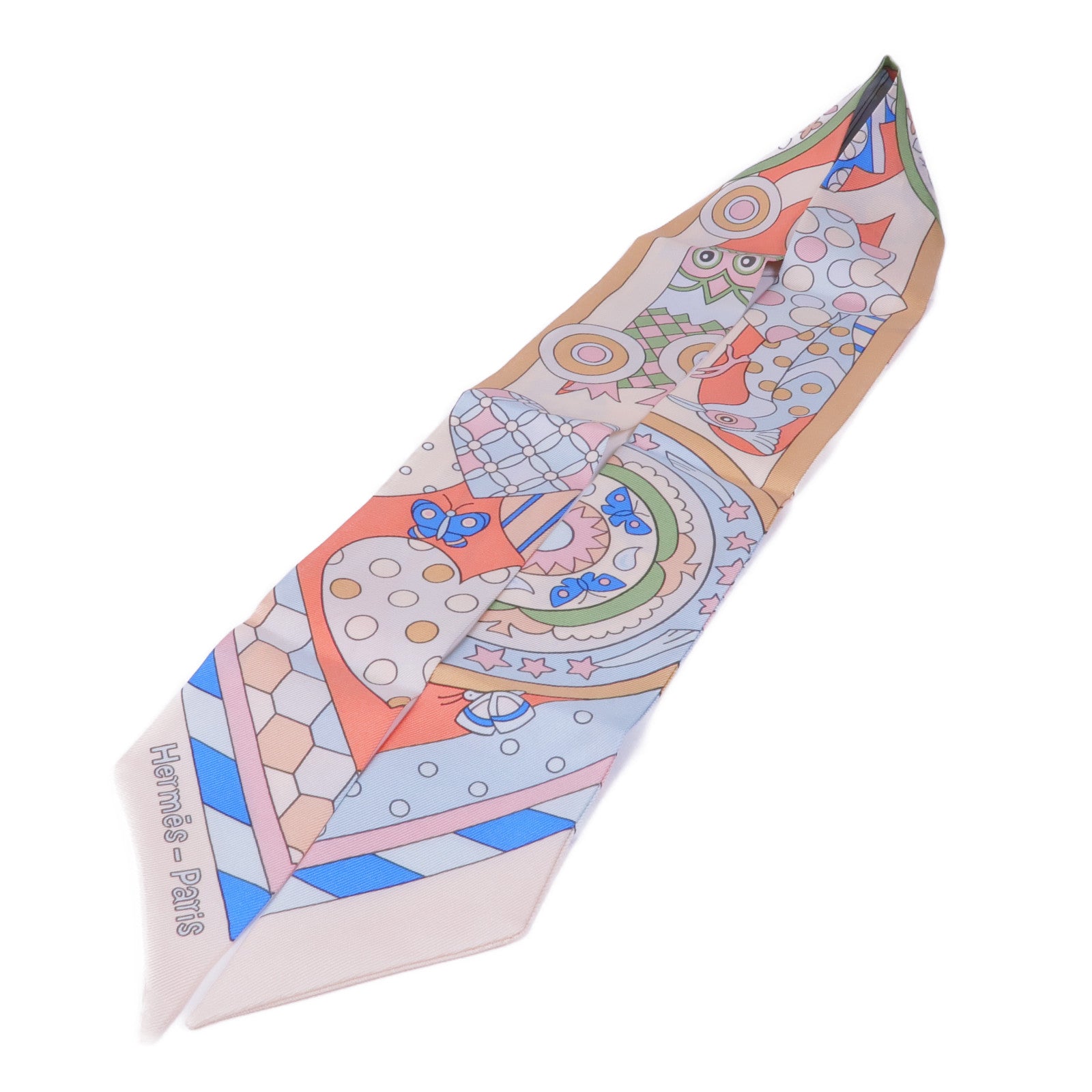 HERMES 絲質Twilly絲巾