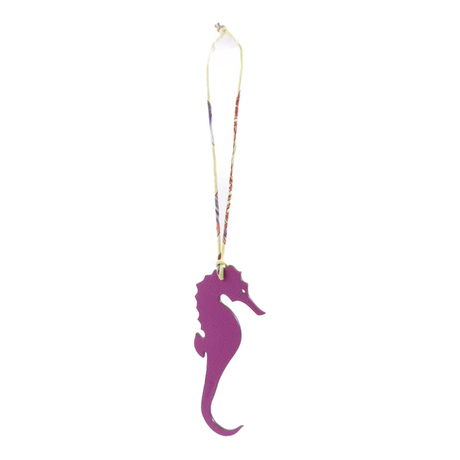 HERMES 皮革Charm掛飾淺藍色/紫色