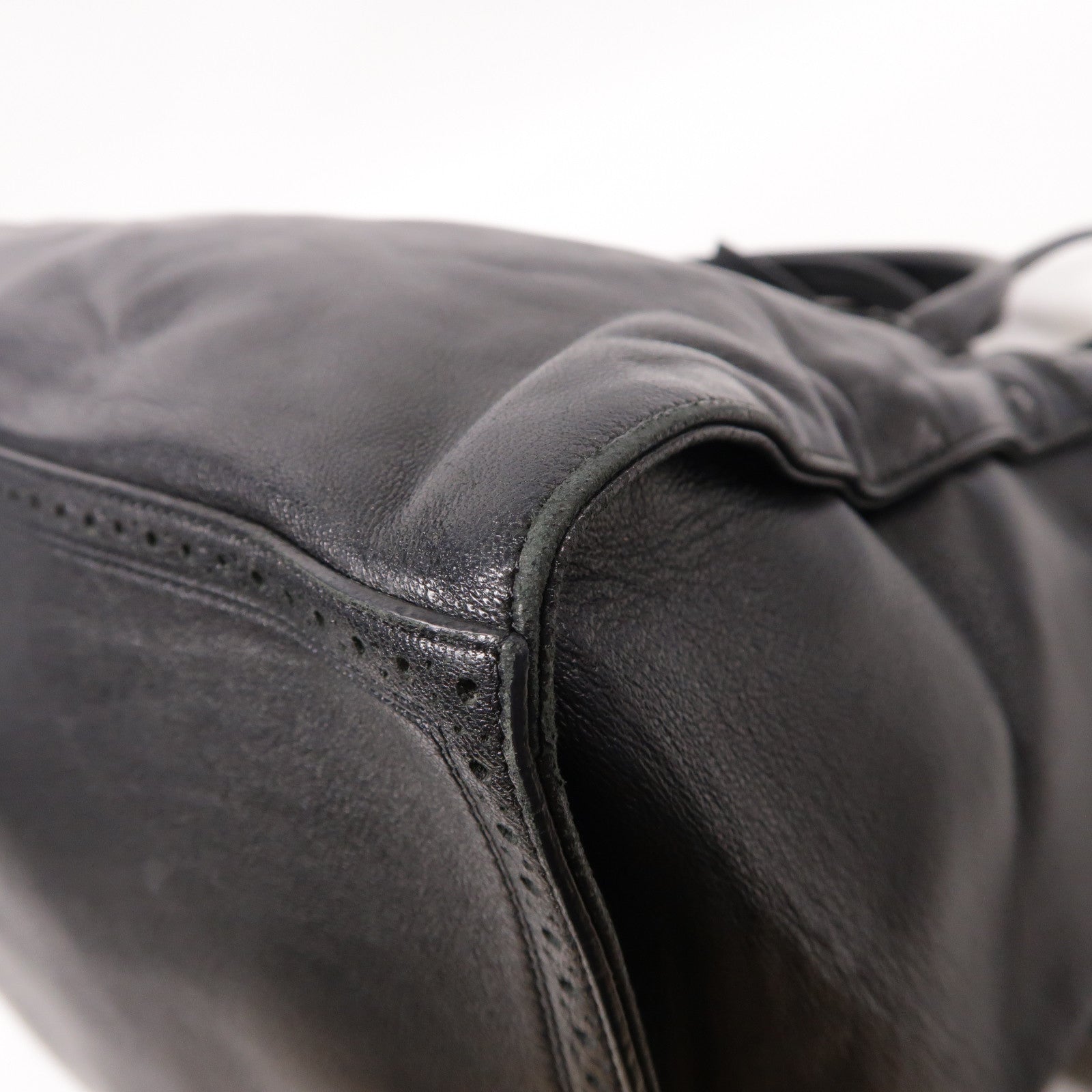 BALENCIAGA 牛皮皮革Livasity Paper銀扣手挽肩背兩用袋黑色