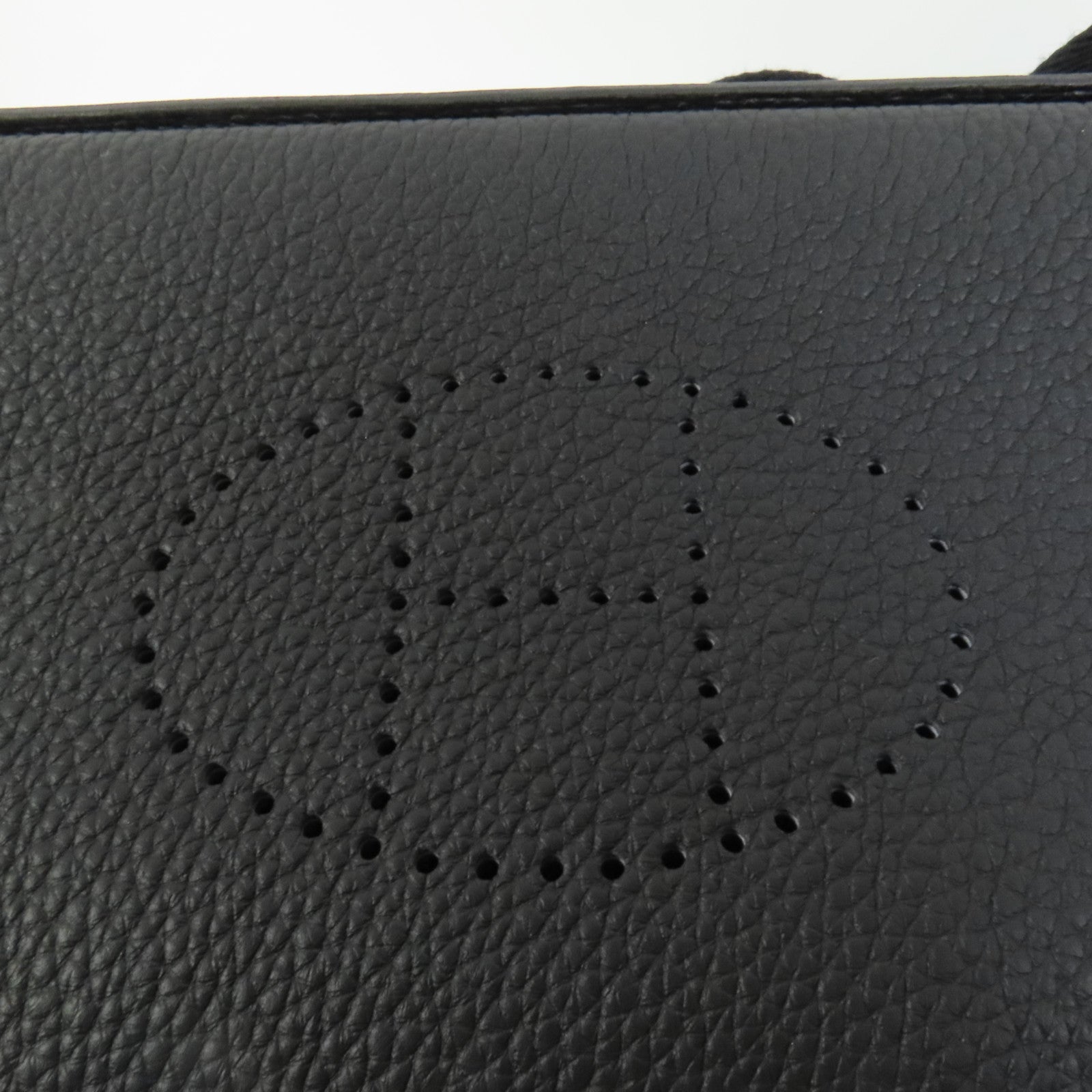 HERMES Togo皮革Videpoches銀扣肩背袋Noir