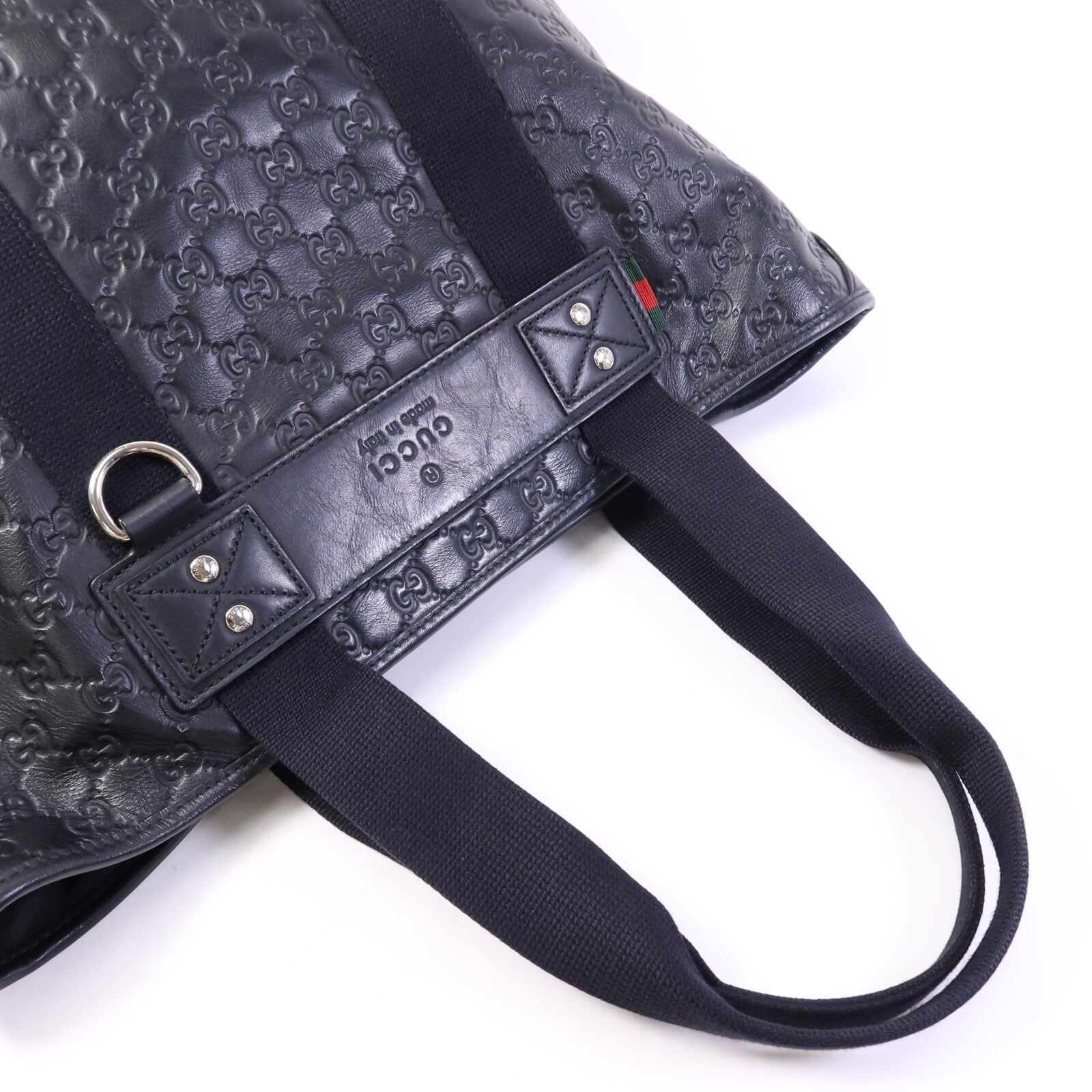 GUCCI 牛皮皮革Tote Bag銀扣手挽袋