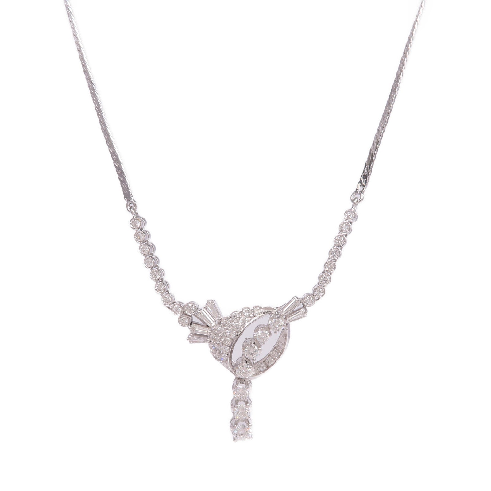 JEWELRY 14K白金/銀Diamond Necklace鑽石項鍊