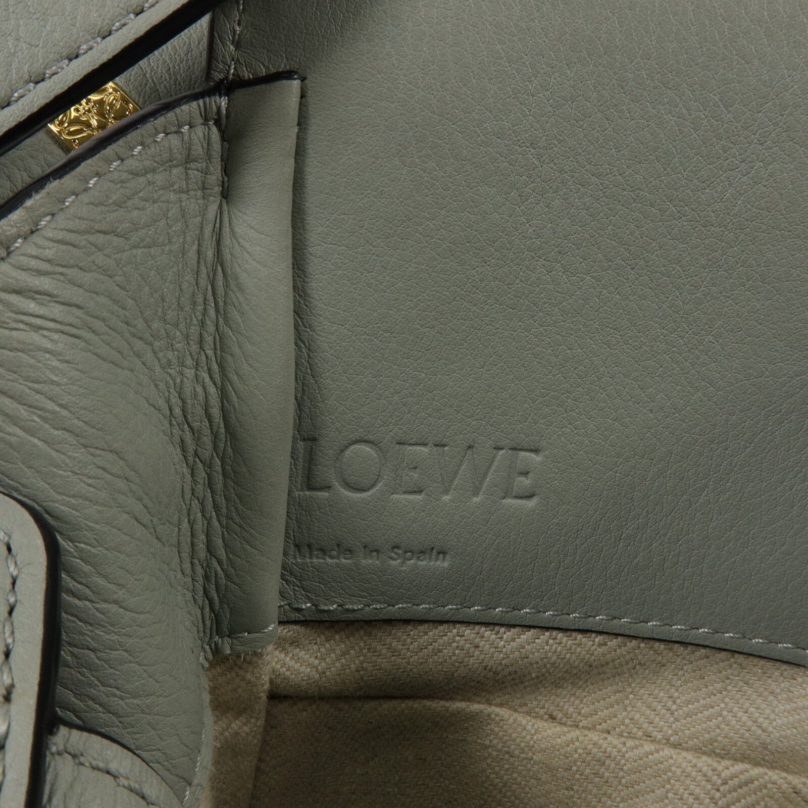LOEWE 牛皮皮革Mini Hammock Drawstring手挽肩背兩用袋