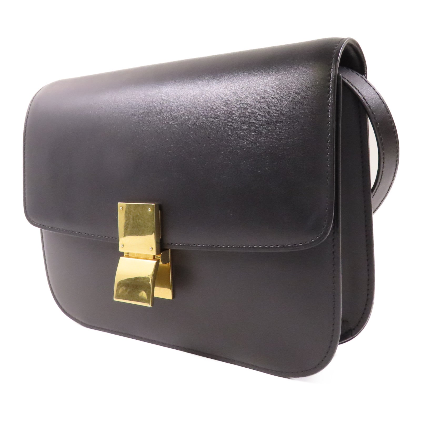CELINE 牛皮皮革Classic Box金扣肩背袋