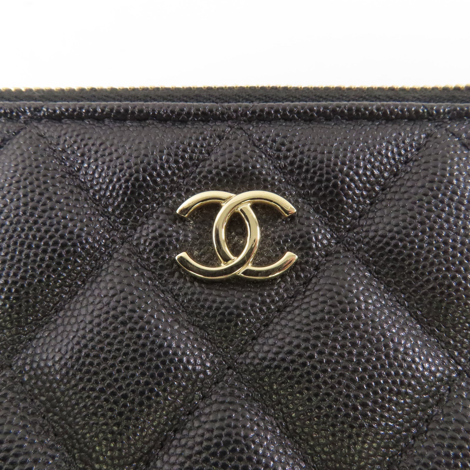 CHANEL 牛皮皮革Pouch/Clutch金扣手拿包