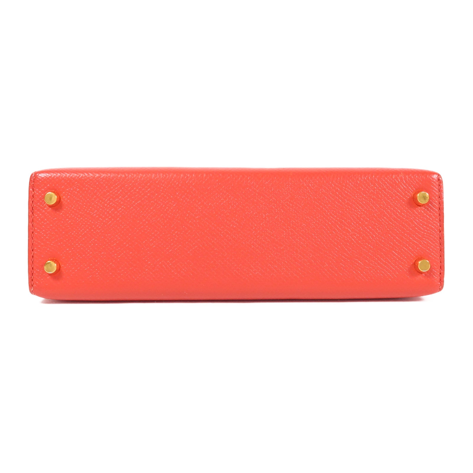 HERMES Epsom皮革Mini Kelly 2金扣手挽肩背兩用袋Rouge De Coeur
