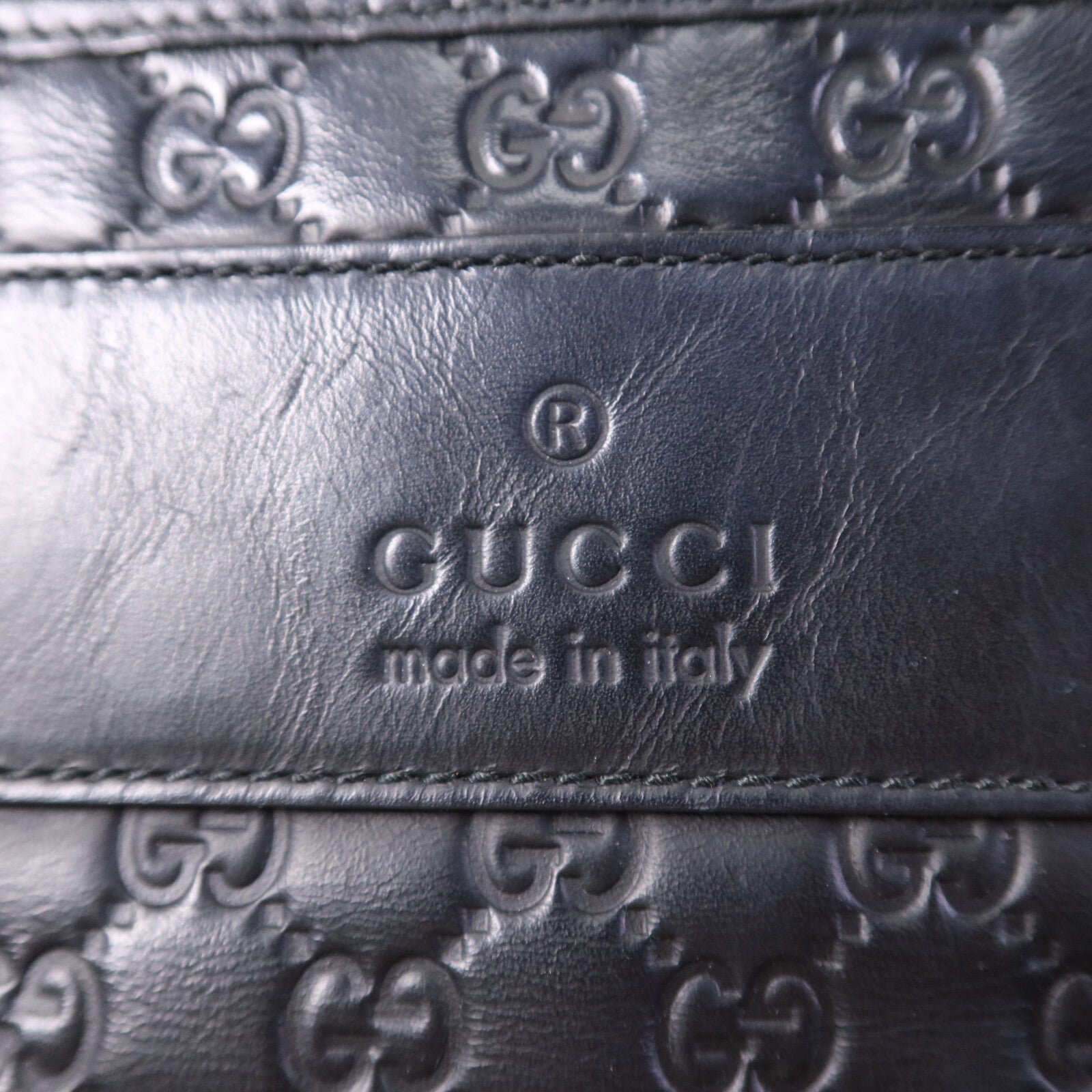 GUCCI 牛皮皮革Tote Bag銀扣手挽袋