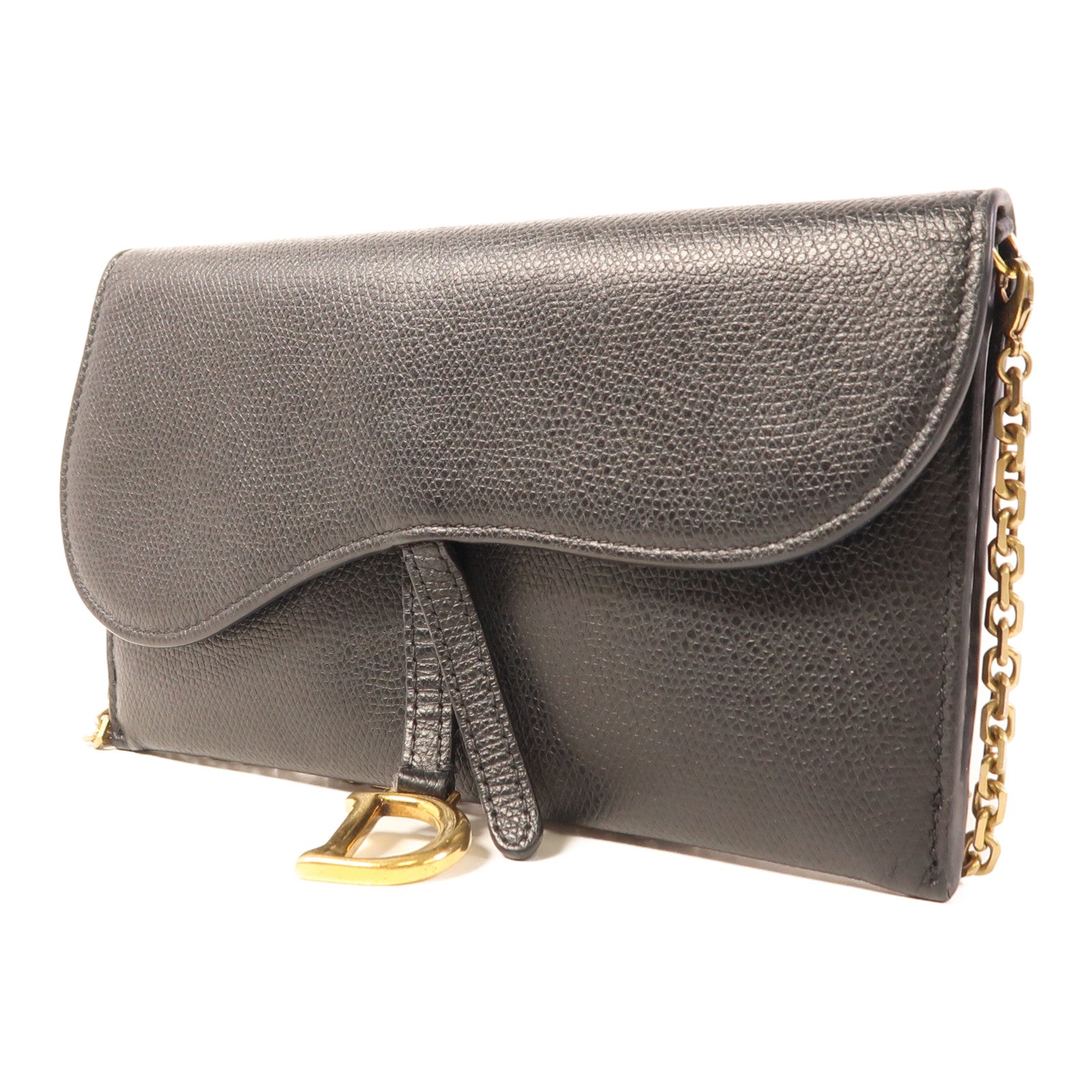 Dior 牛皮皮革Saddle Woc金扣肩背袋