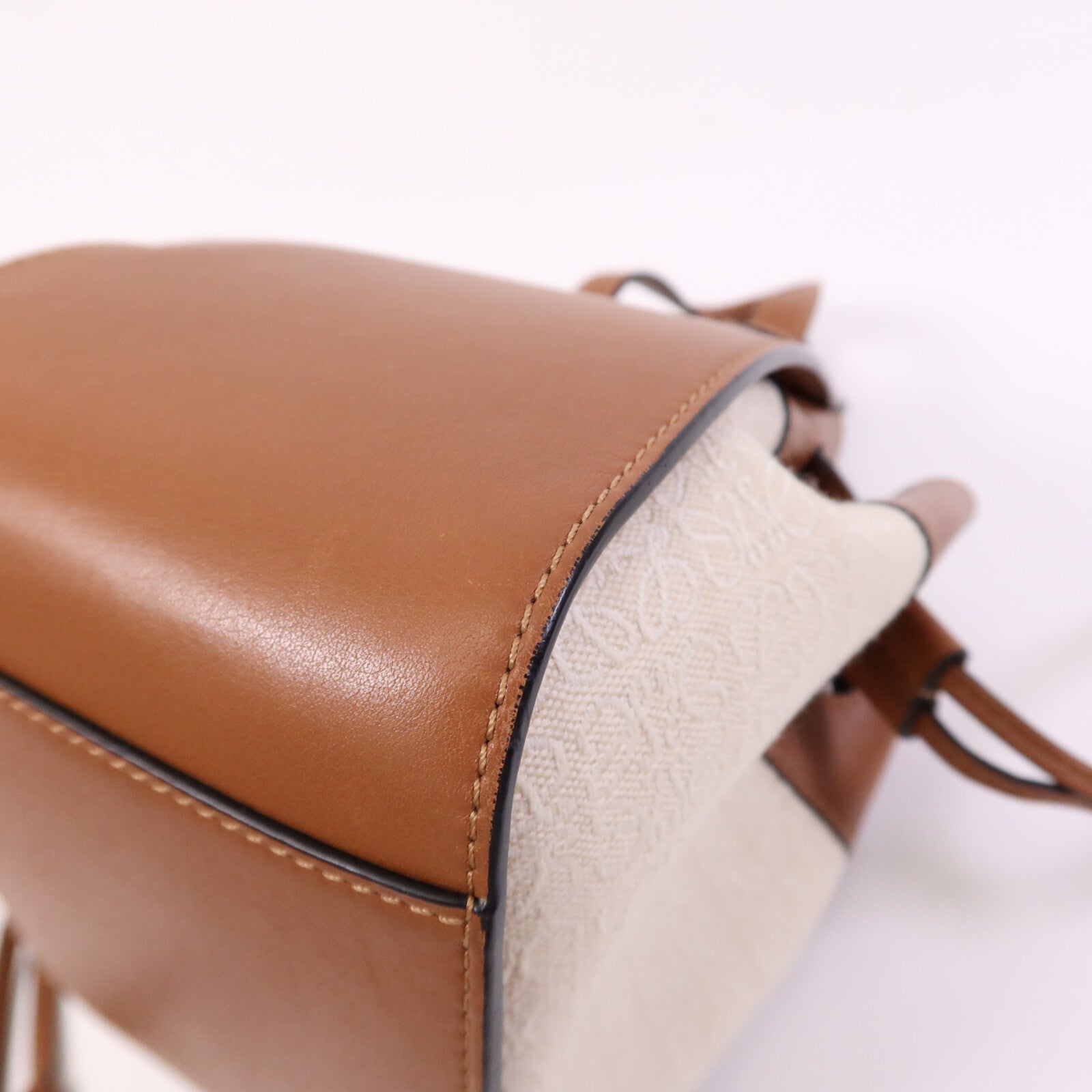 LOEWE 牛皮皮革/帆布Mini Hammock金扣手挽肩背兩用袋