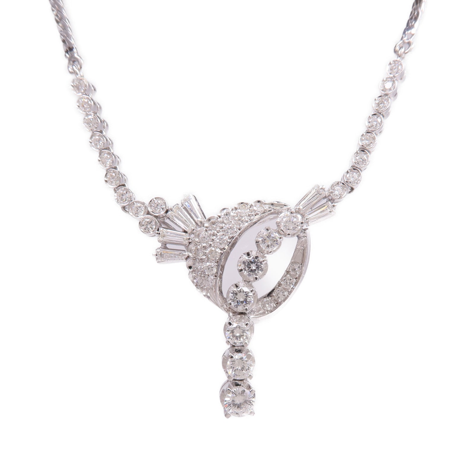 JEWELRY 14K白金/銀Diamond Necklace鑽石項鍊