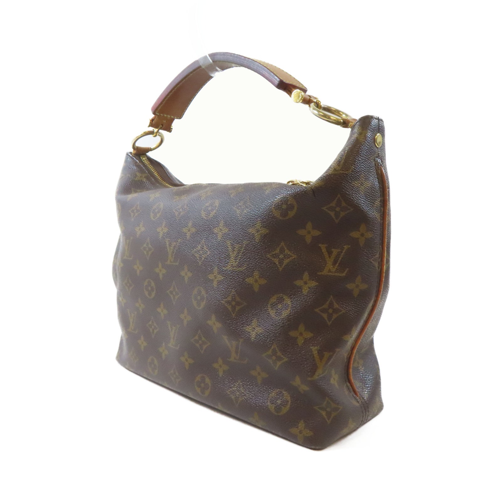 LOUIS VUITTON Monogram Sully PM金扣肩背袋啡色