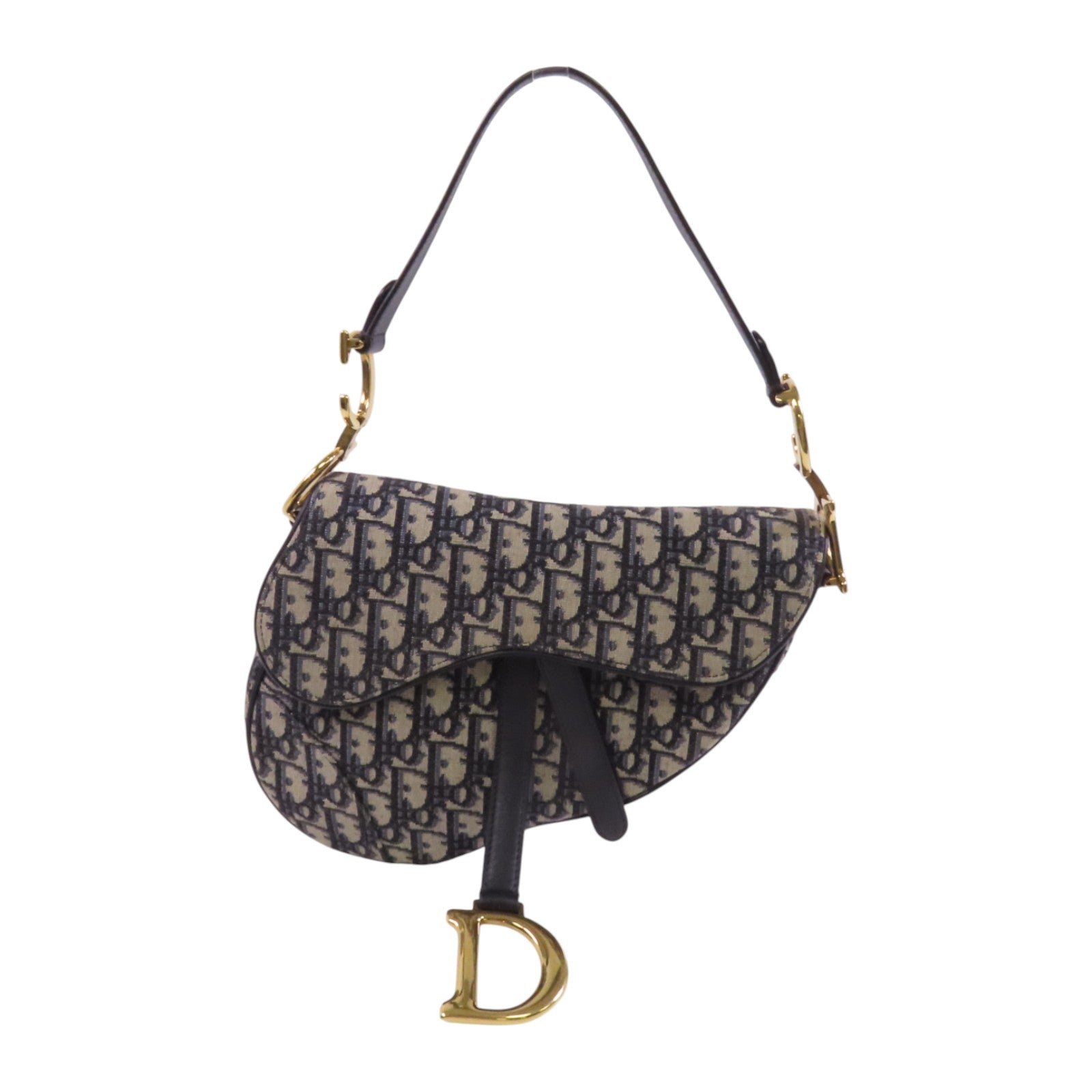 Dior Obrigard帆布Saddle金扣肩背袋