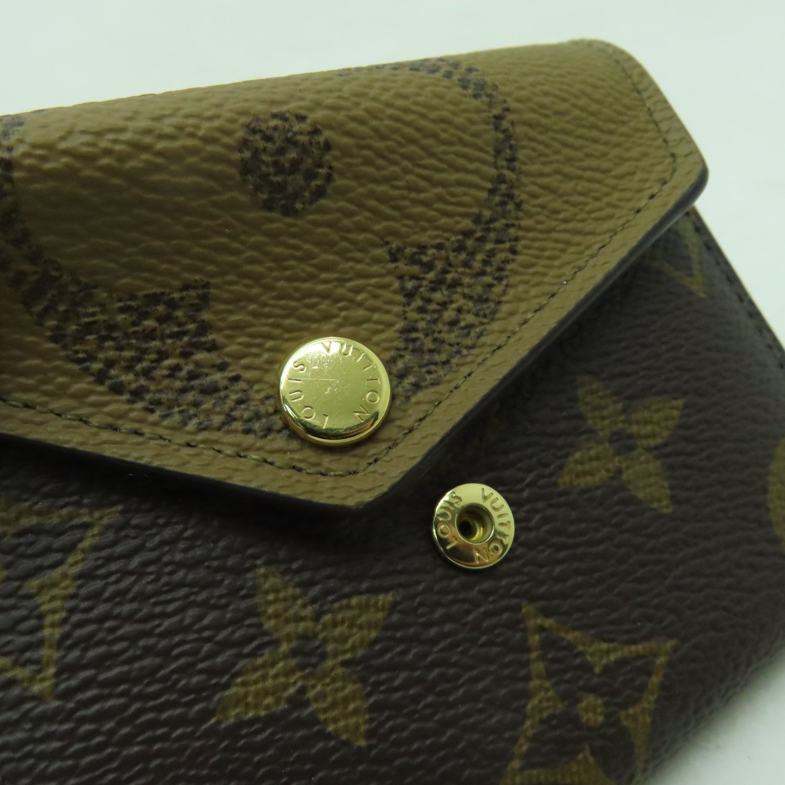 LOUIS VUITTON Monogram Zoe Wallet金扣錢包啡色
