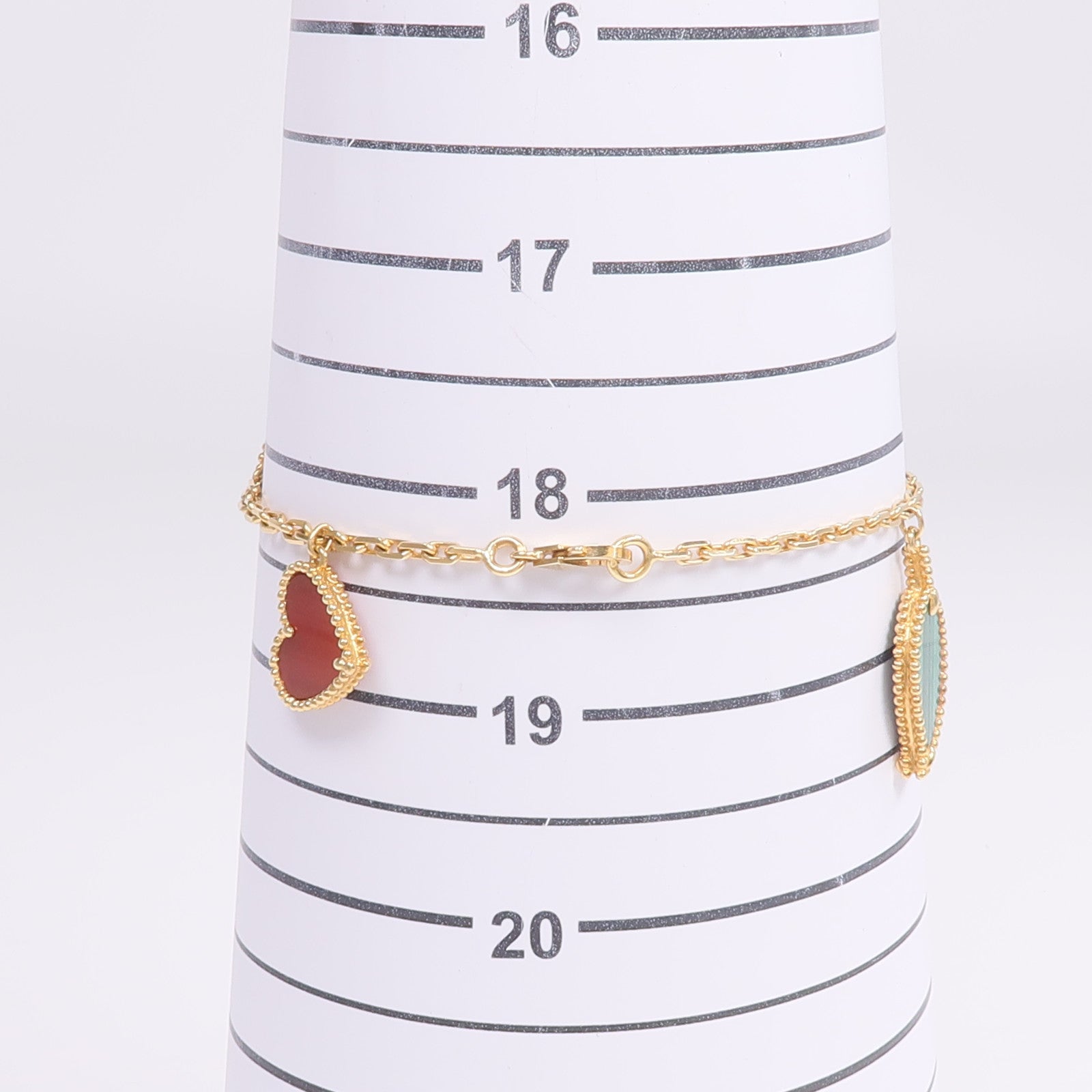 Van Cleef & Arpels 18K黃金Lucky Alhambra Bracelet 4 Motifs孔雀石/珍珠母貝/紅玉髓/虎眼石手鏈