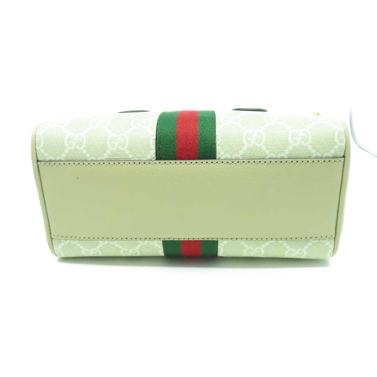 GUCCI 【激減優惠】塗層帆布Ophidia Mini GG Top Handle金扣手挽肩背兩用袋米色