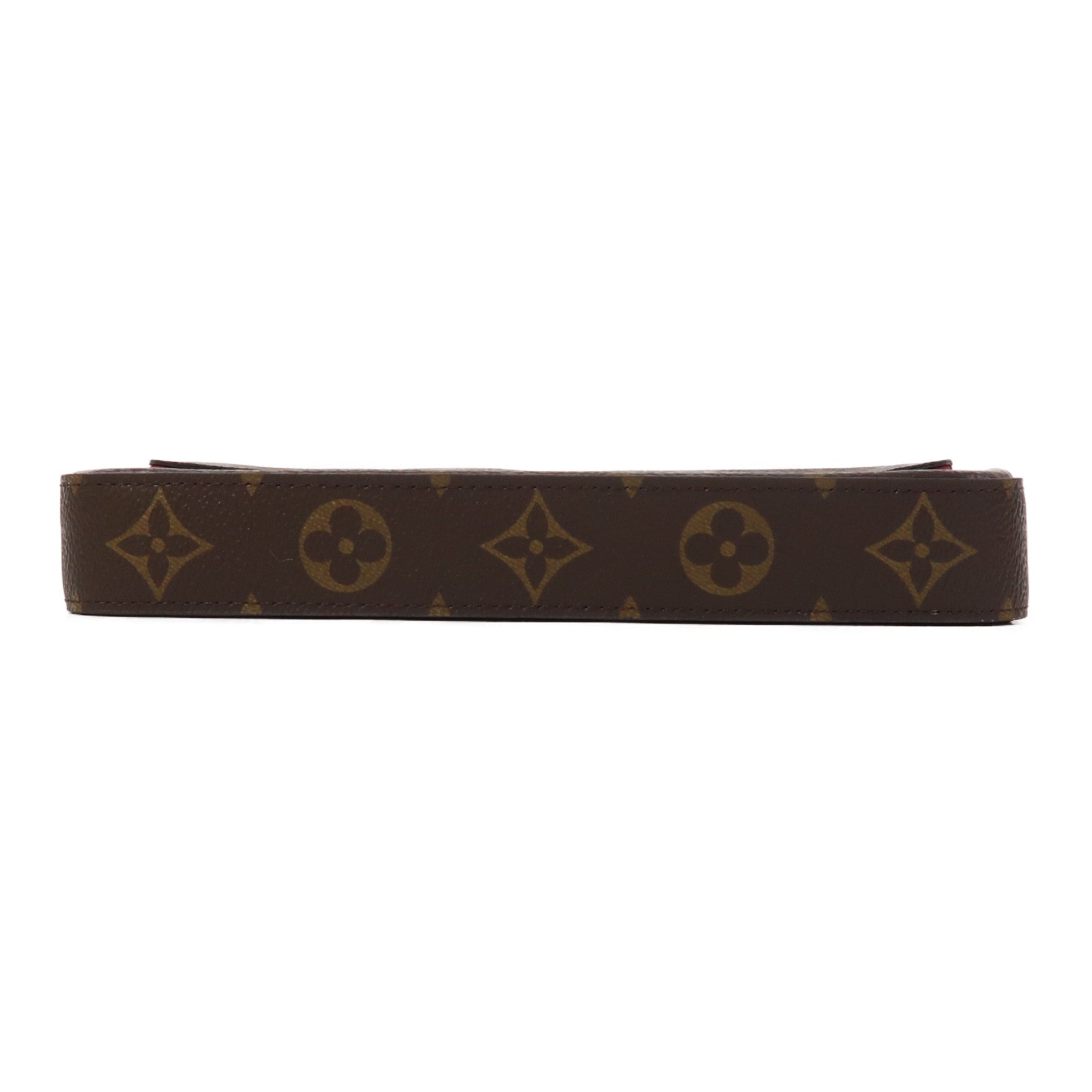 LOUIS VUITTON Monogram Pochette Felicie金扣鏈帶肩背袋啡色