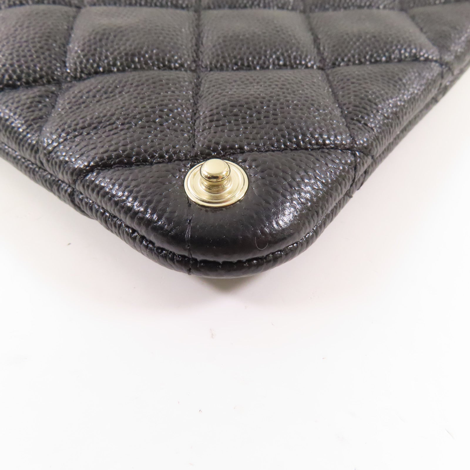 CHANEL 牛皮皮革Pouch/Clutch金扣手拿包