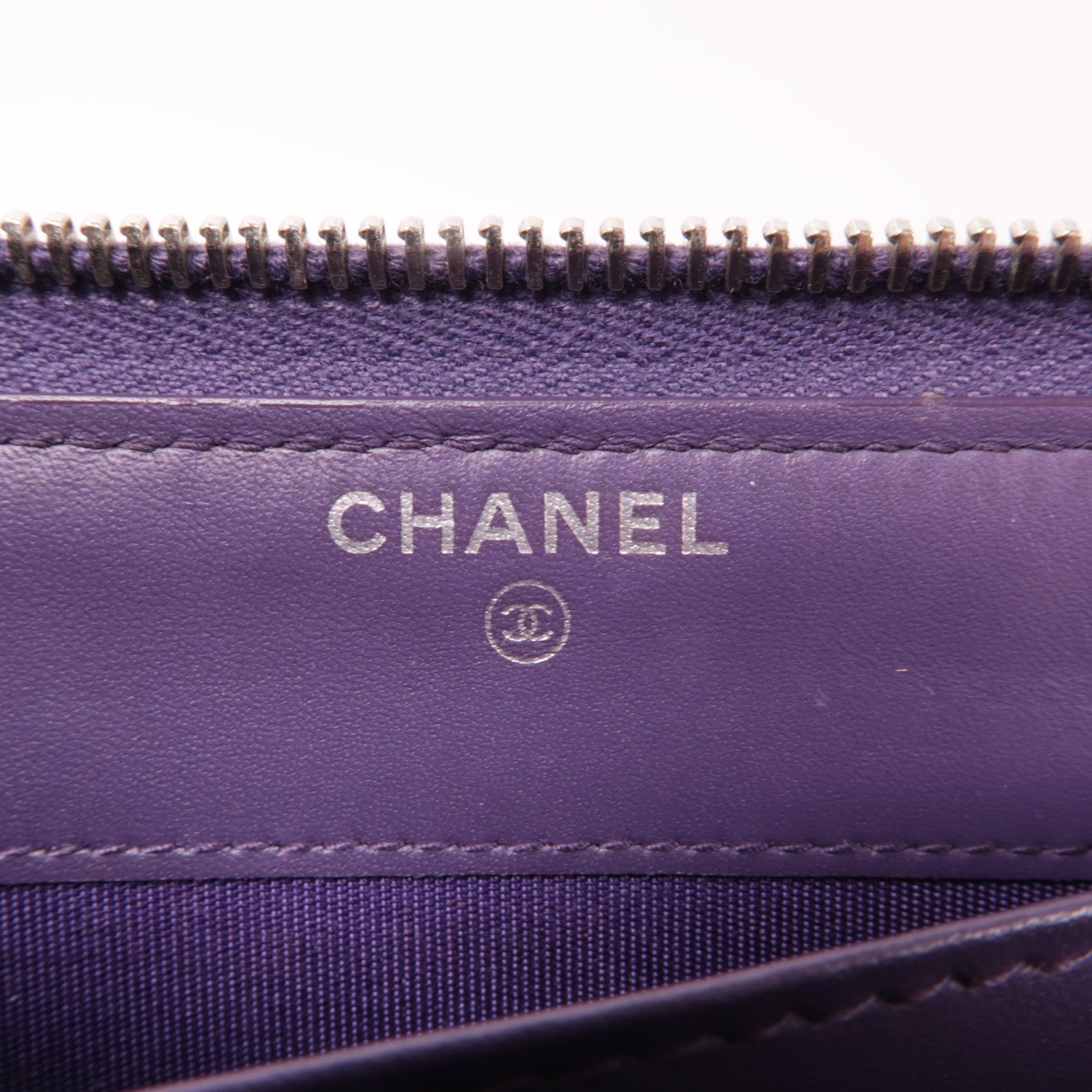 CHANEL 漆皮皮革Long Wallet銀扣長錢包