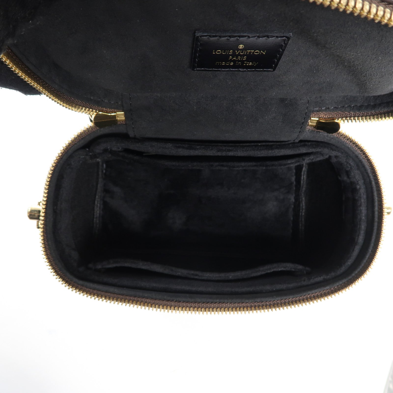 LOUIS VUITTON Monogram Reverse Vanity PM金扣手挽肩背兩用袋棕色