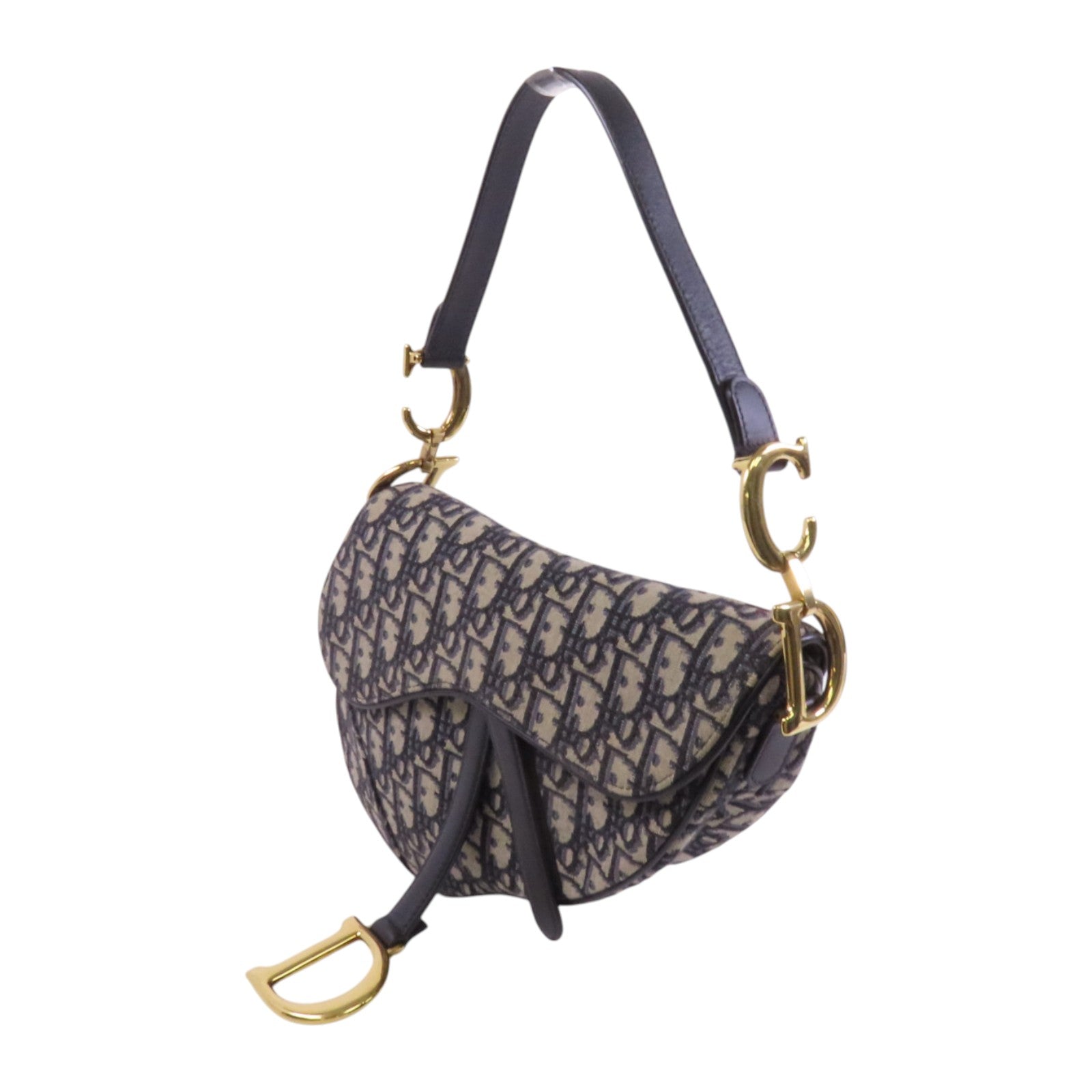 Dior Obrigard帆布Saddle金扣肩背袋