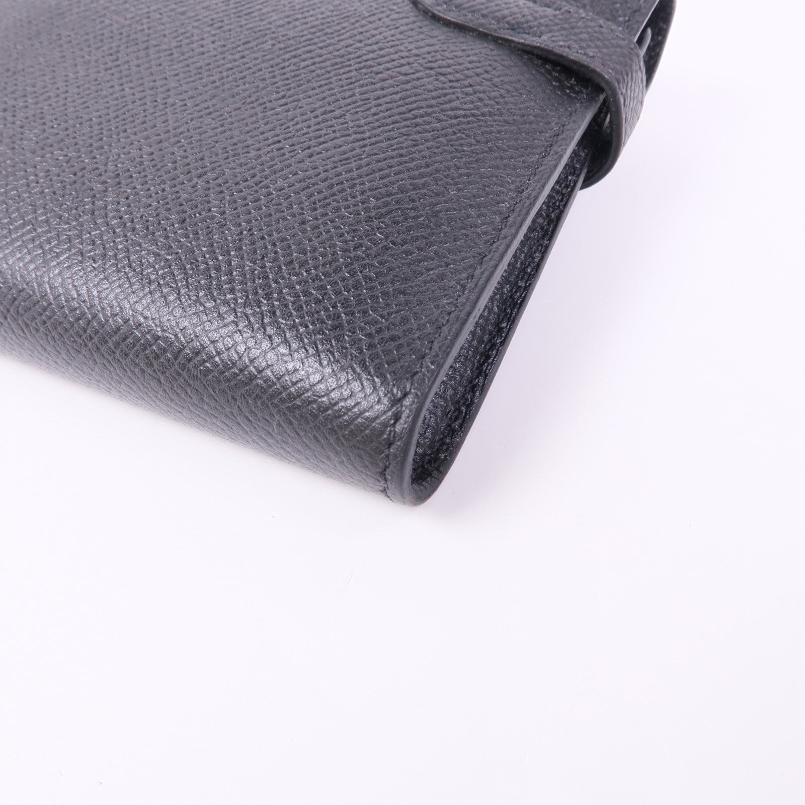 HERMES 【激減優惠】Epsom皮革Kelly Wallet銀扣長錢包Noir