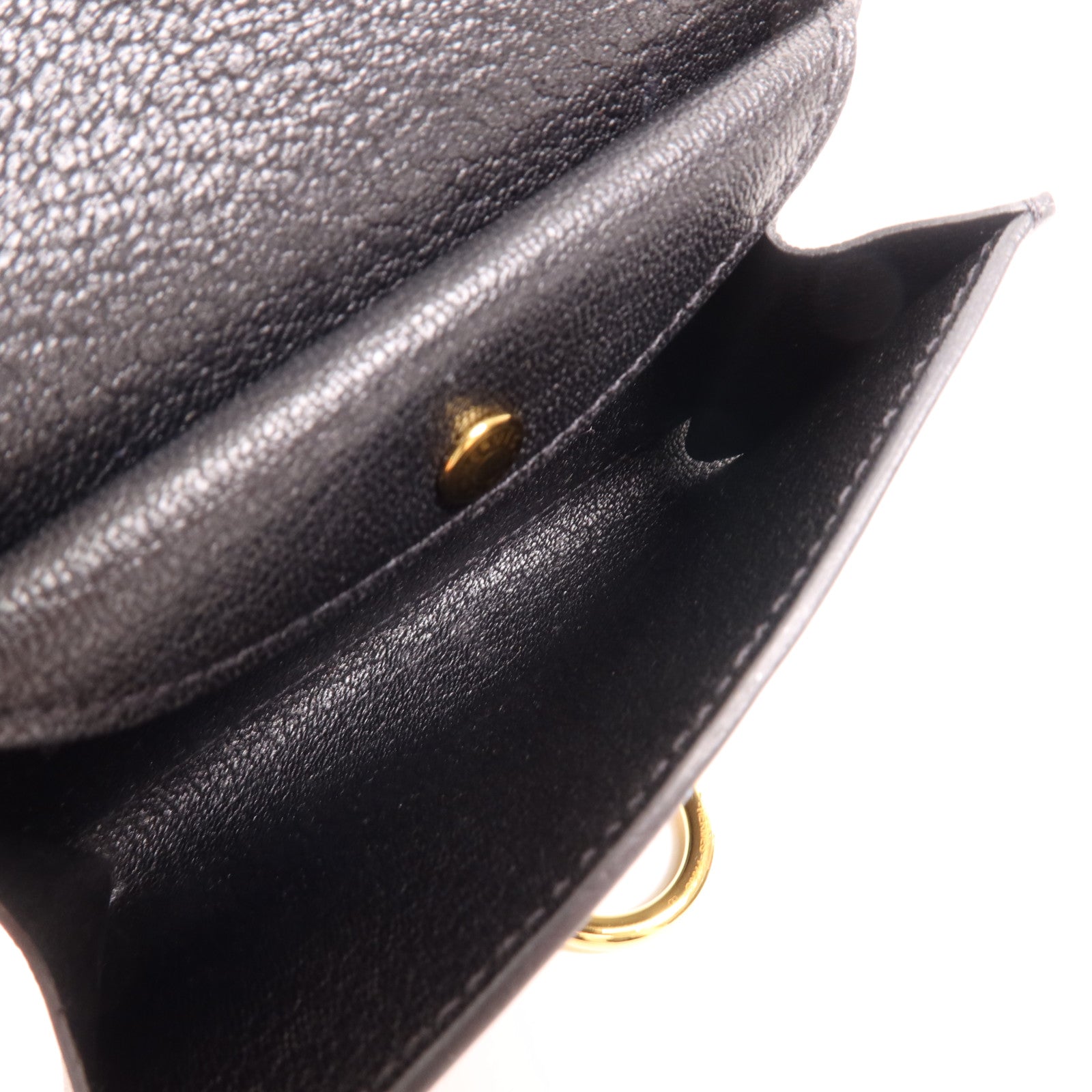 HERMES Swift皮革Glenan Compact Wallet金扣錢包