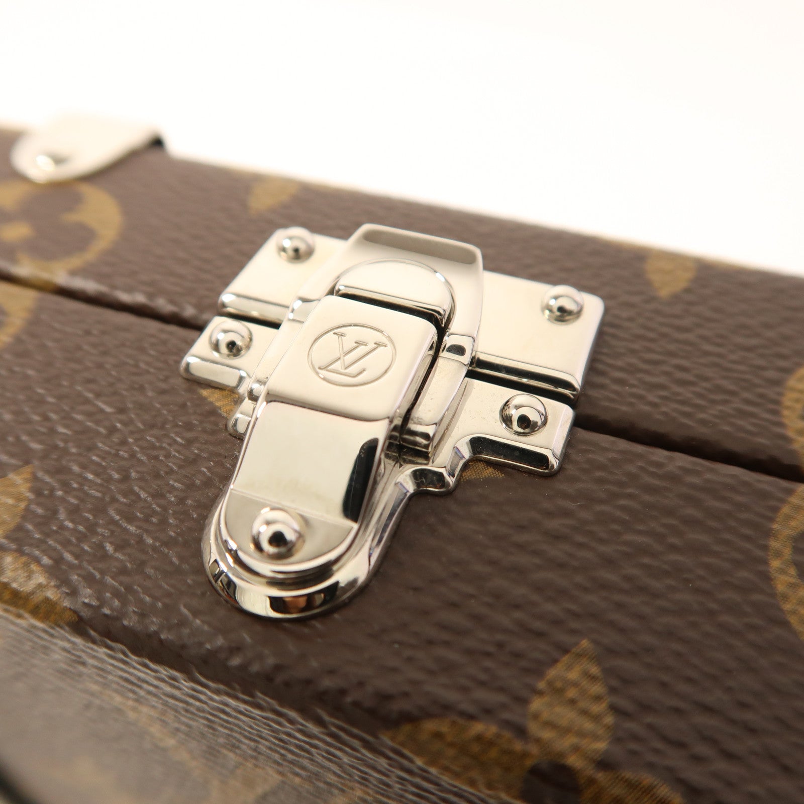 LOUIS VUITTON Monogram Wallet Trunk銀扣手拿包