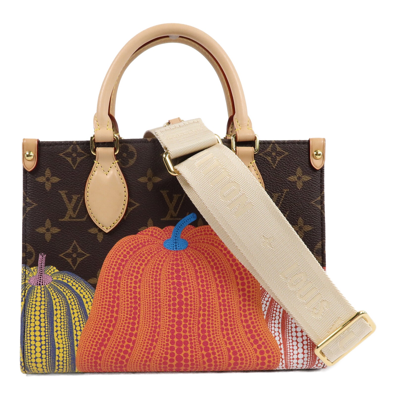 LOUIS VUITTON Monogram Reverse LV x YK OnTheGo PM手挽肩背兩用袋