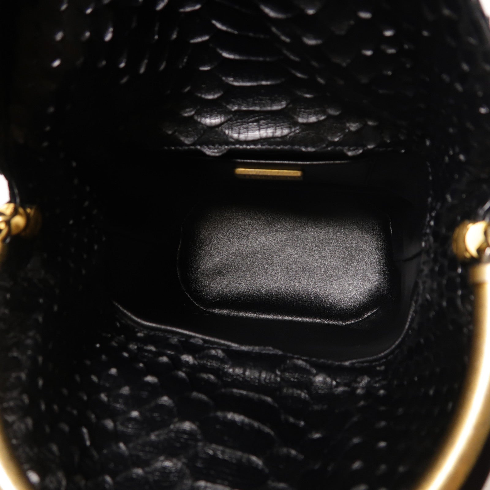 CHANEL 蛇皮皮革2 Way Shoulder金扣手挽肩背兩用袋