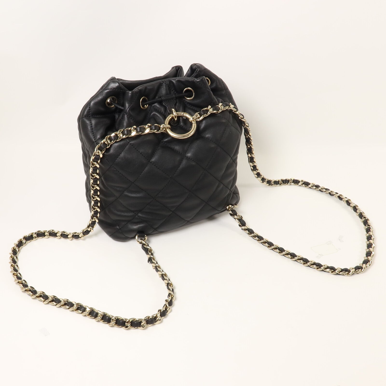 CHANEL 牛皮皮革Backpack鏈帶背包