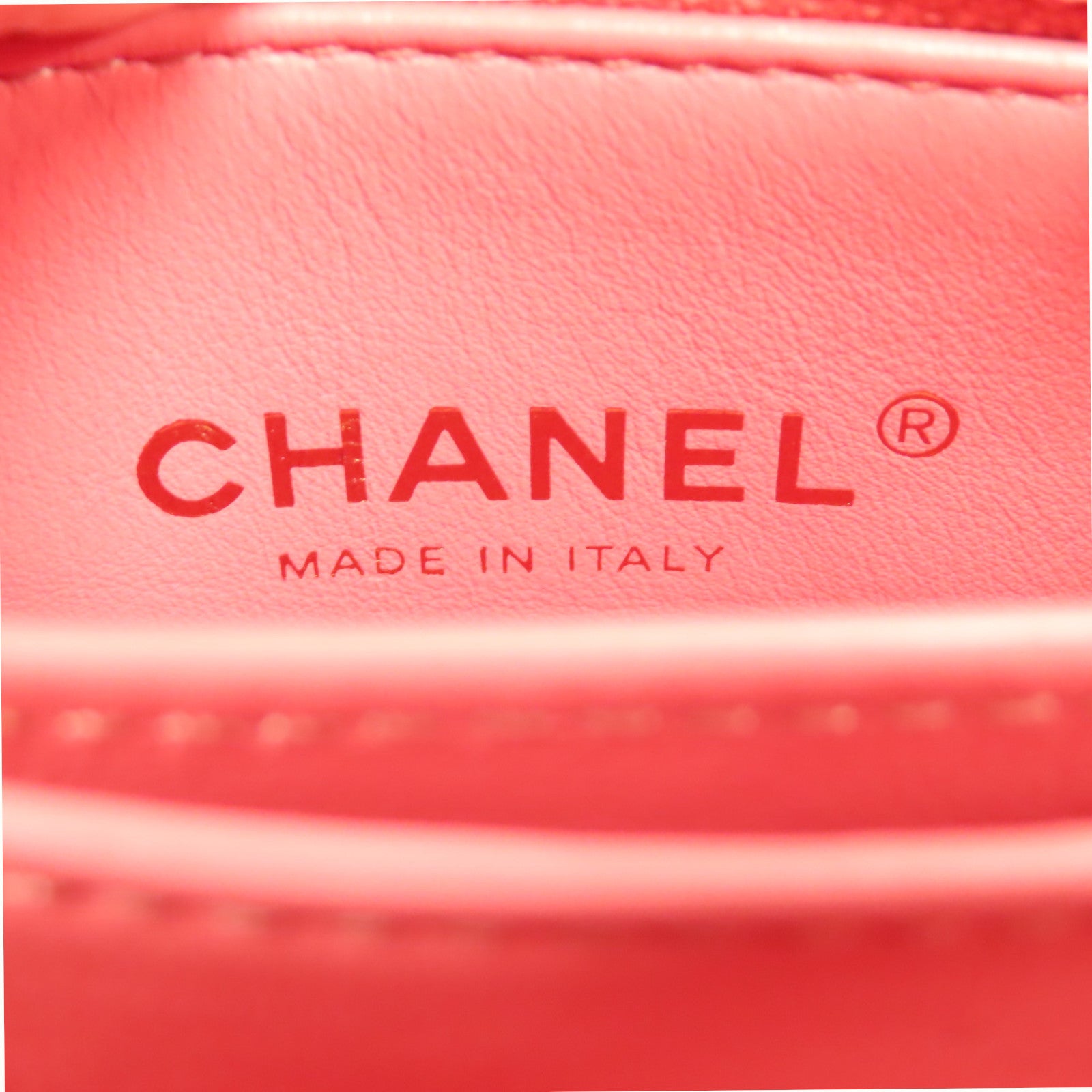 CHANEL 菱格Caviar皮革Mini Coco Handle金扣手挽肩背兩用袋粉紅色