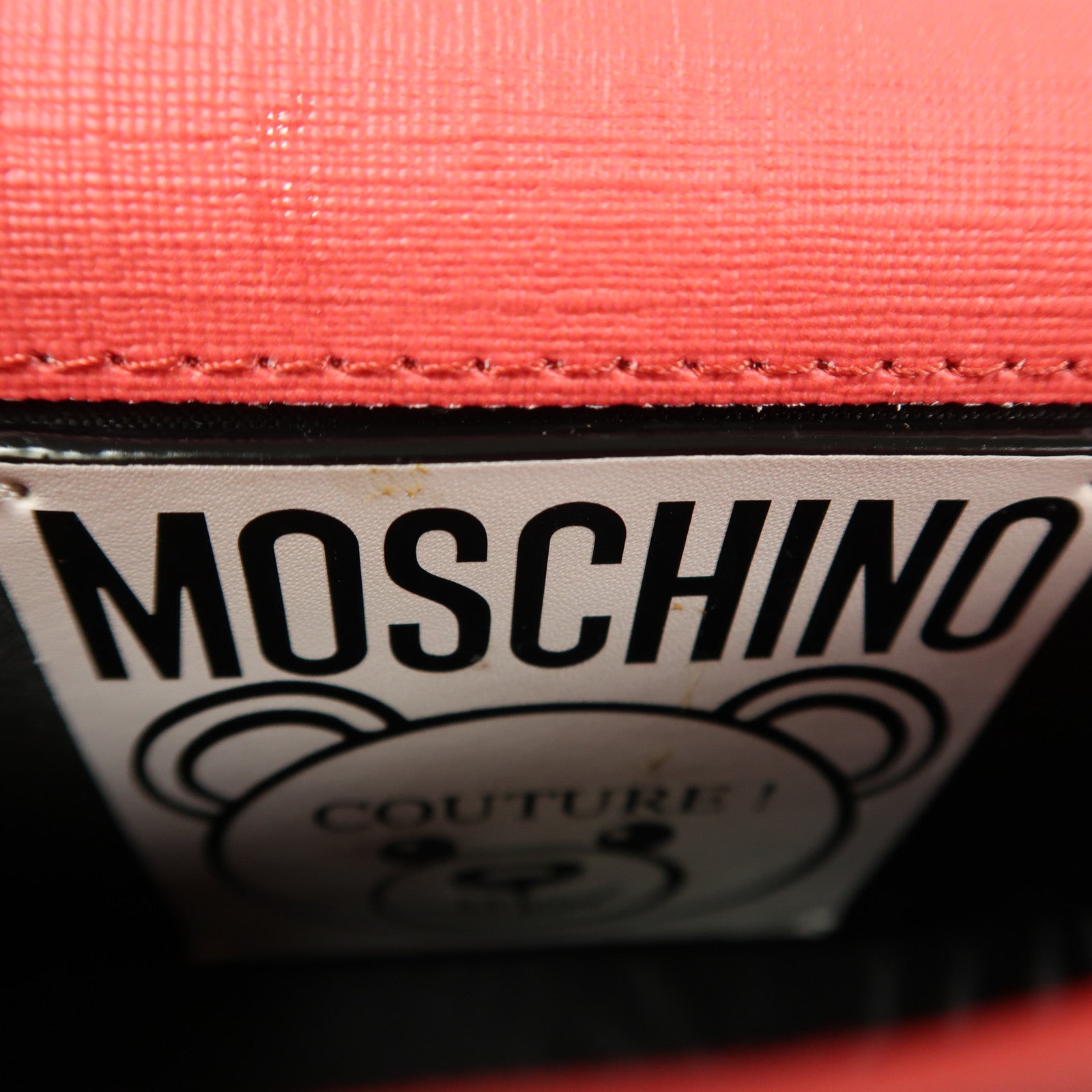 MOSCHINO 皮革Shoulder Bag金扣鏈帶肩背袋