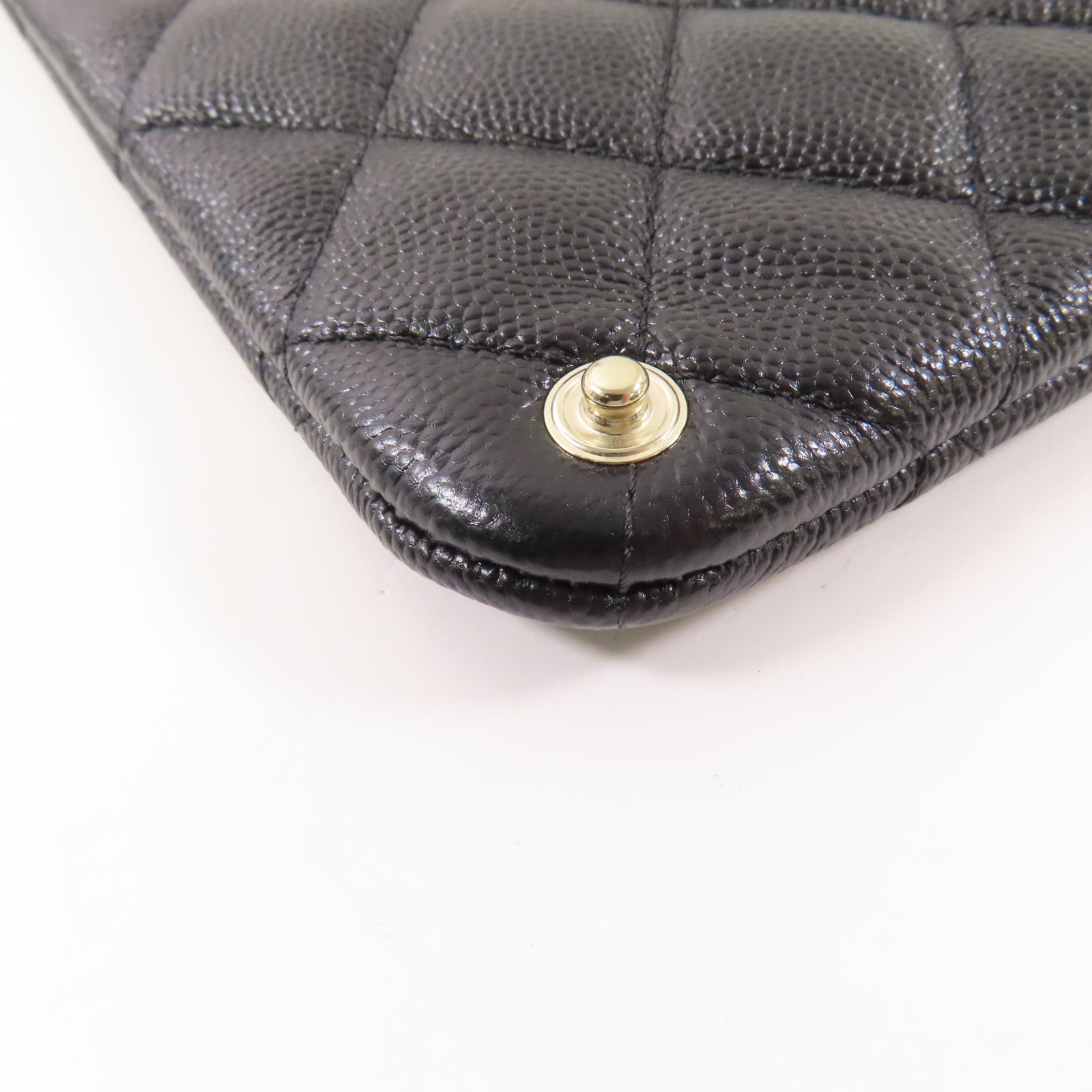 CHANEL 牛皮皮革Pouch/Clutch金扣手拿包