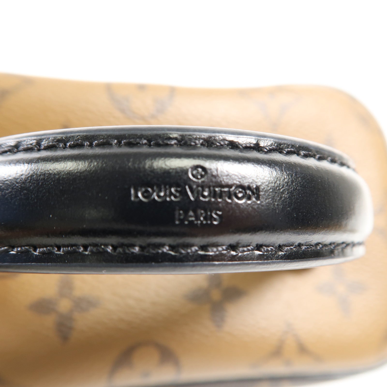 LOUIS VUITTON Monogram Reverse Vanity PM金扣手挽肩背兩用袋棕色