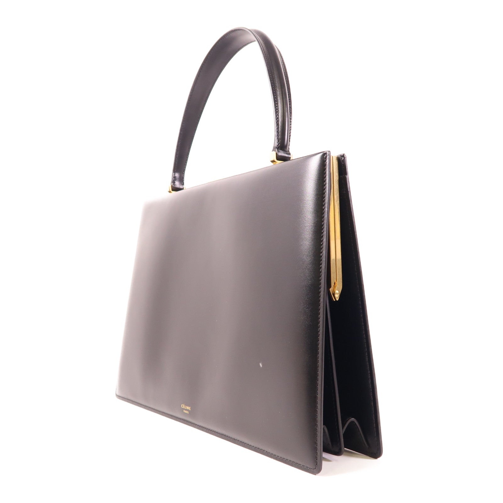 CELINE 牛皮皮革Hand Bag金扣手挽袋