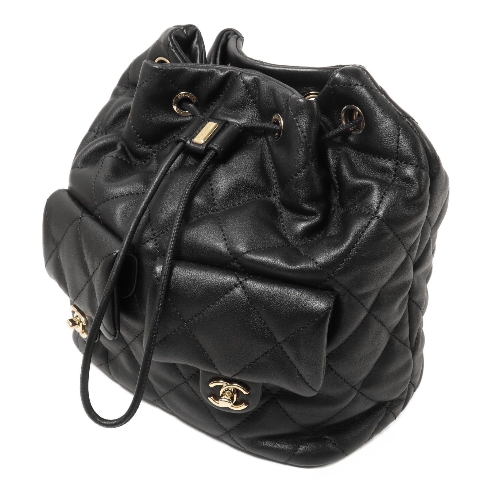 CHANEL 牛皮皮革Backpack鏈帶背包