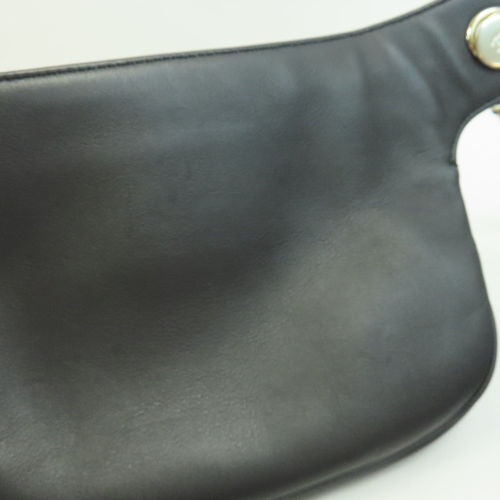 CHANEL 菱格牛皮皮革Waist Bag金釦鏈帶肩背袋黑色