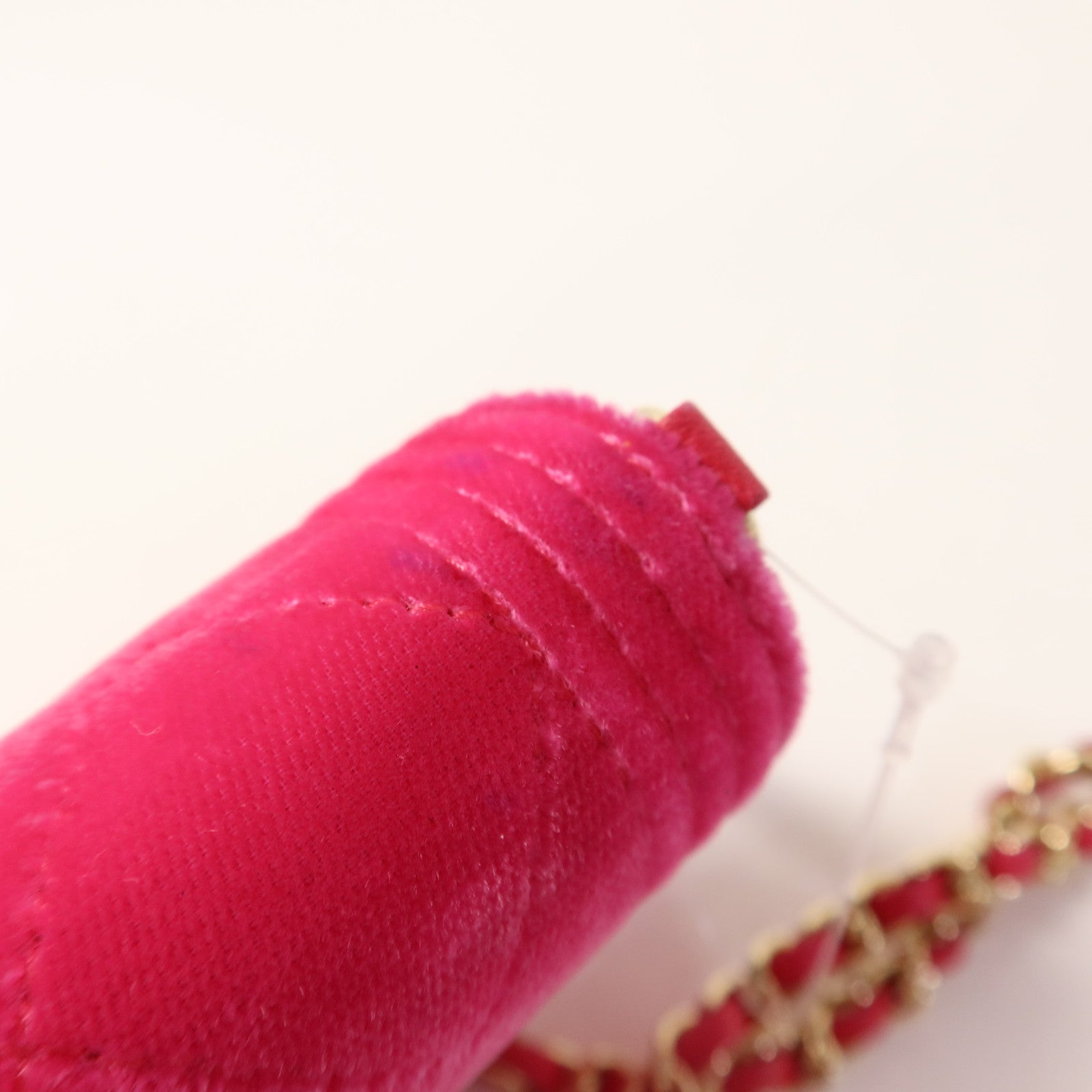 CHANEL 天鵝絨Boy WOC Wallet On Chain銀扣肩背袋